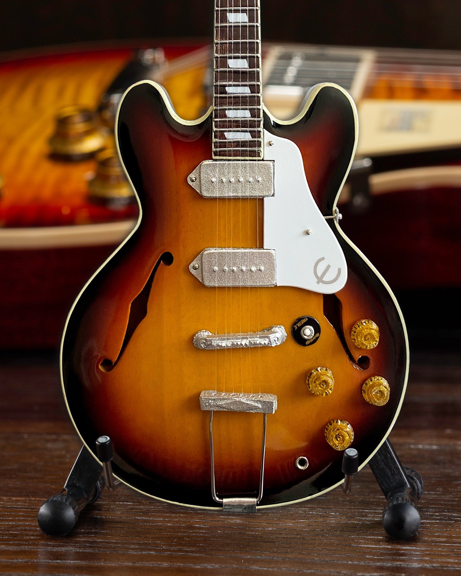 EPIPHONE 1965 CASINO SUNBURST 1:4 SCALE MINIATURE GUITAR MODEL