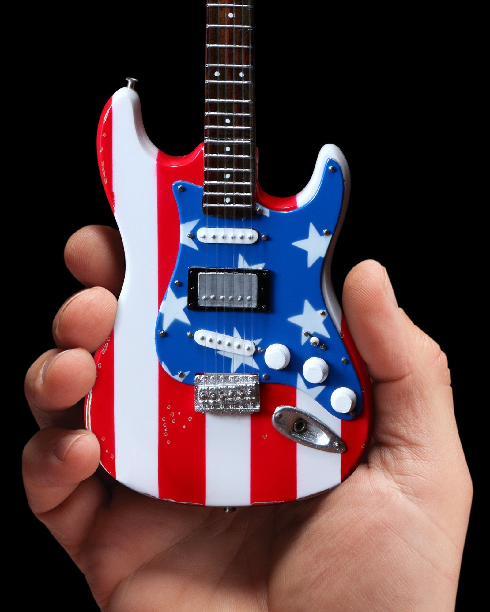WAYNE KRAMER MINI STARS N' STRIPES USA FLAG FENDER™ STRAT™ GUITAR REPLICA - OFFICIALLY LICENSED