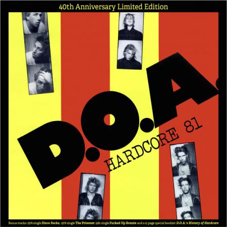 D.O.A. 'HARDCORE 81' LP (Yellow Vinyl, 40th Anniversary Edition)