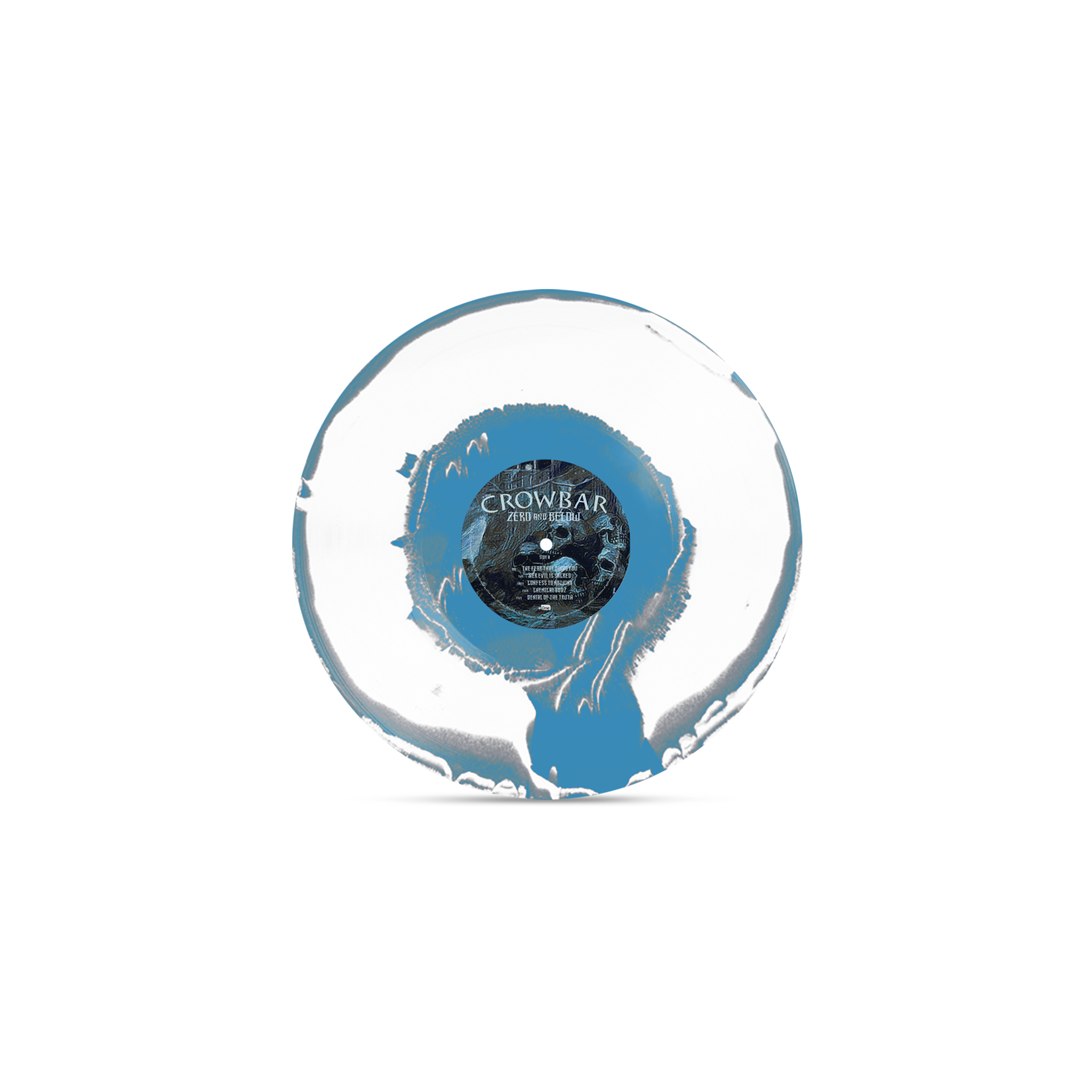 CROWBAR 'ZERO AND BELOW' LP (Sky Blue, Grey, & White A-Side B-Side Vinyl)