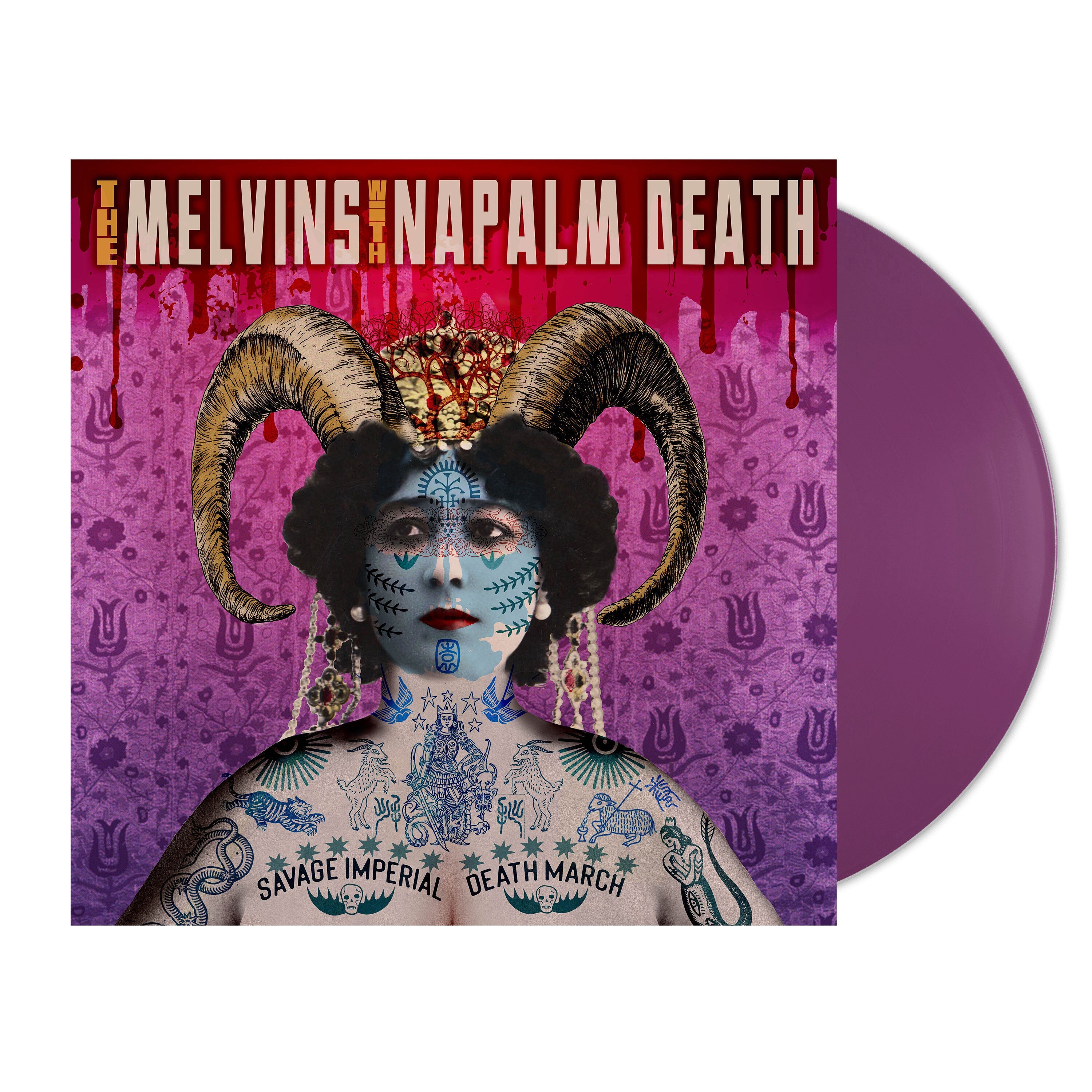 MELVINS & NAPALM DEATH ‘SAVAGE IMPERIAL DEATH MARCH’ LP (Orchid Vinyl)