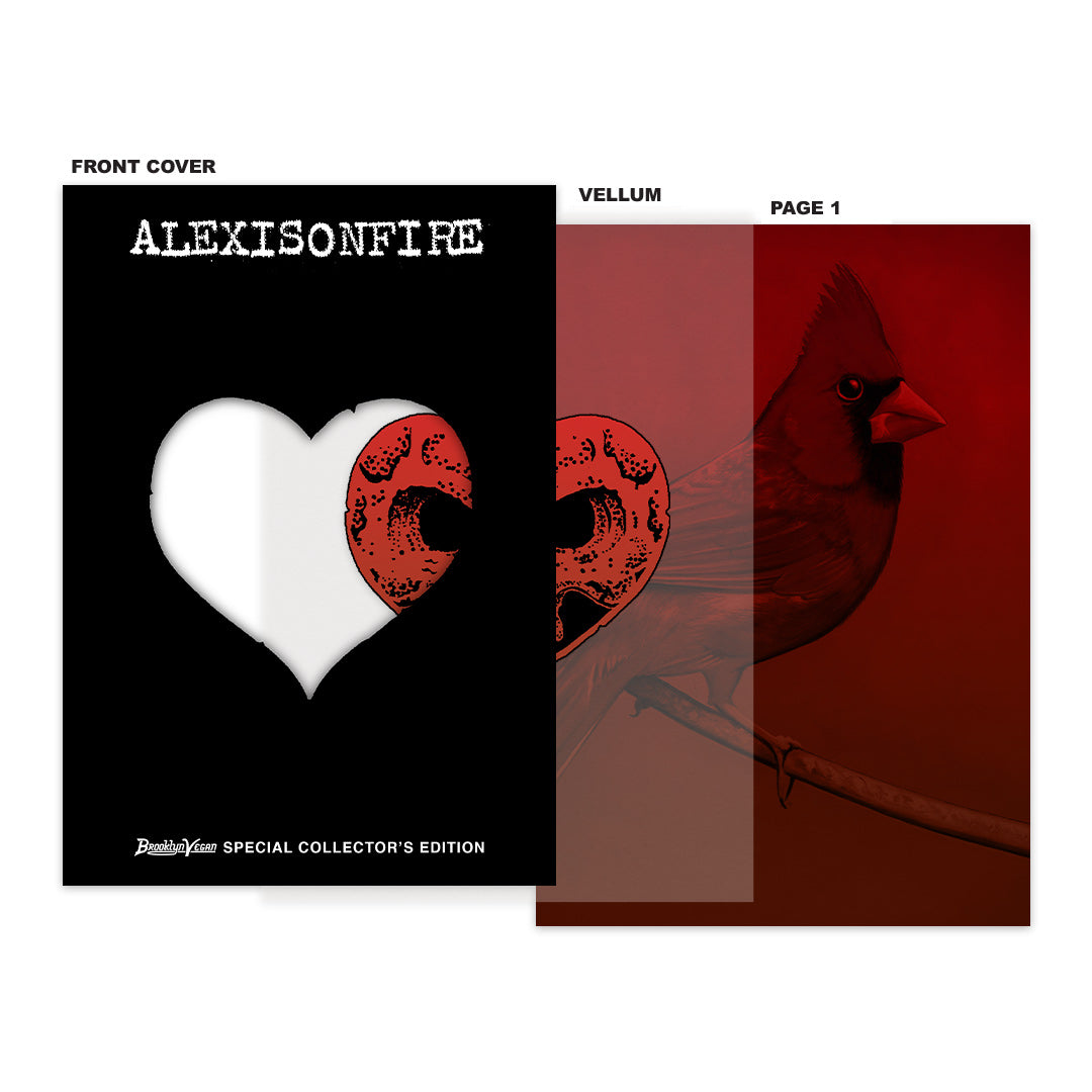 ALEXISONFIRE 'OLD CROWS/YOUNG CARDINALS' Black/White Marble LP + BrooklynVegan Special Edition Magazine (ltd to 500)