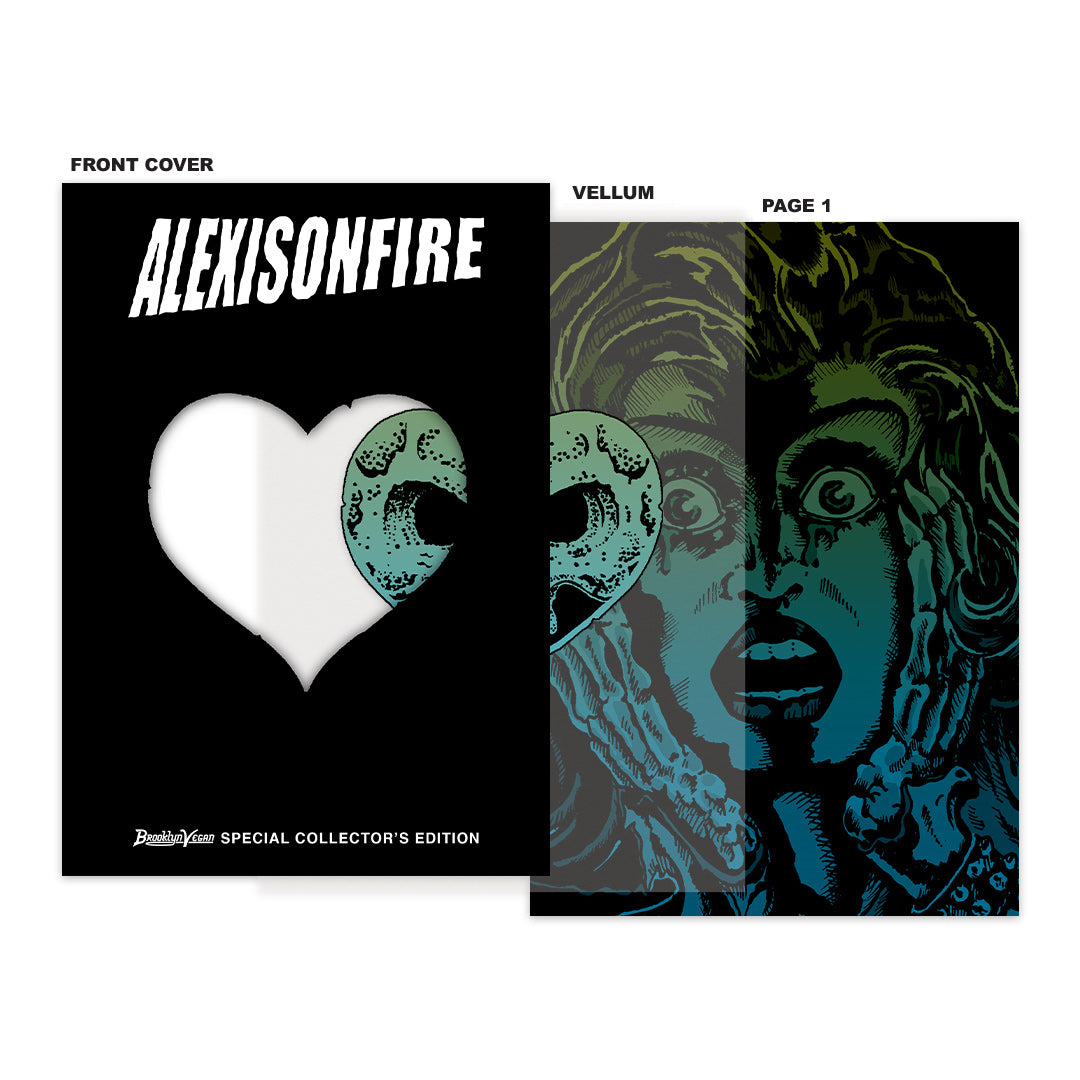 ALEXISONFIRE 'WATCH OUT!' Black/White Marble LP + BrooklynVegan Specia