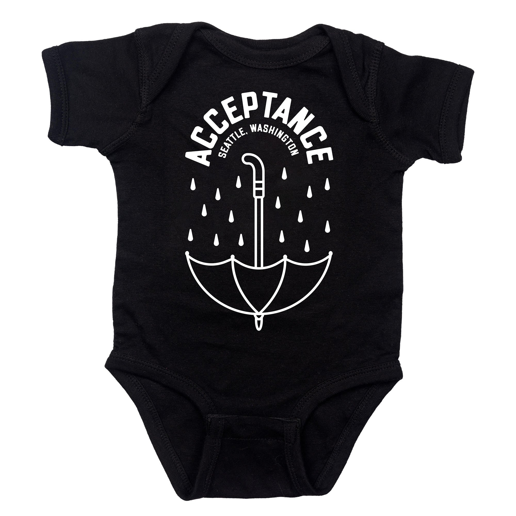 ACCEPTANCE BLACK ONESIE