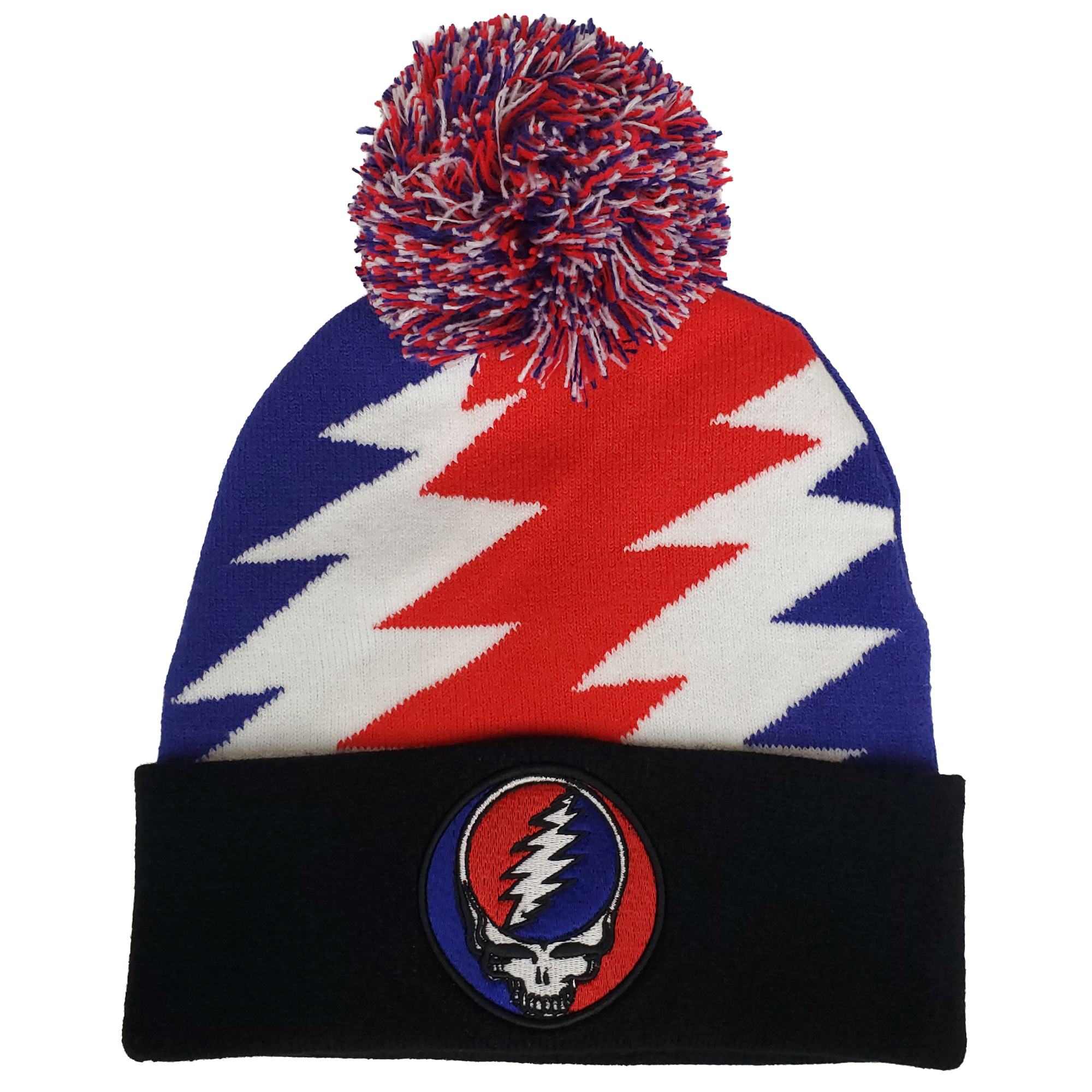 GRATEFUL DEAD SYF JACQUARD 1X1 RIBBED POM KNIT HAT