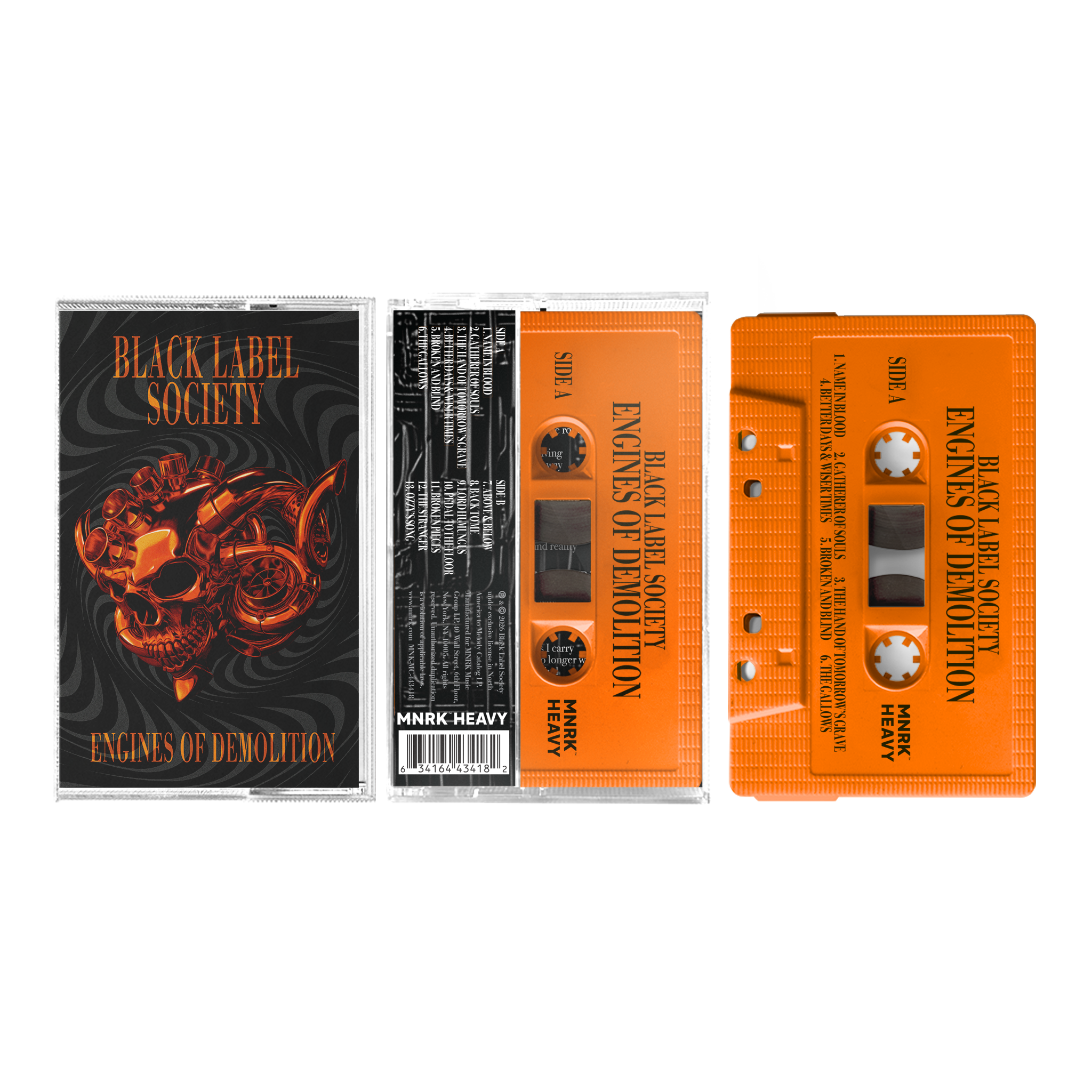 BLACK LABEL SOCIETY 'ENGINES OF DEMOLITION' CASSETTE (Orange)