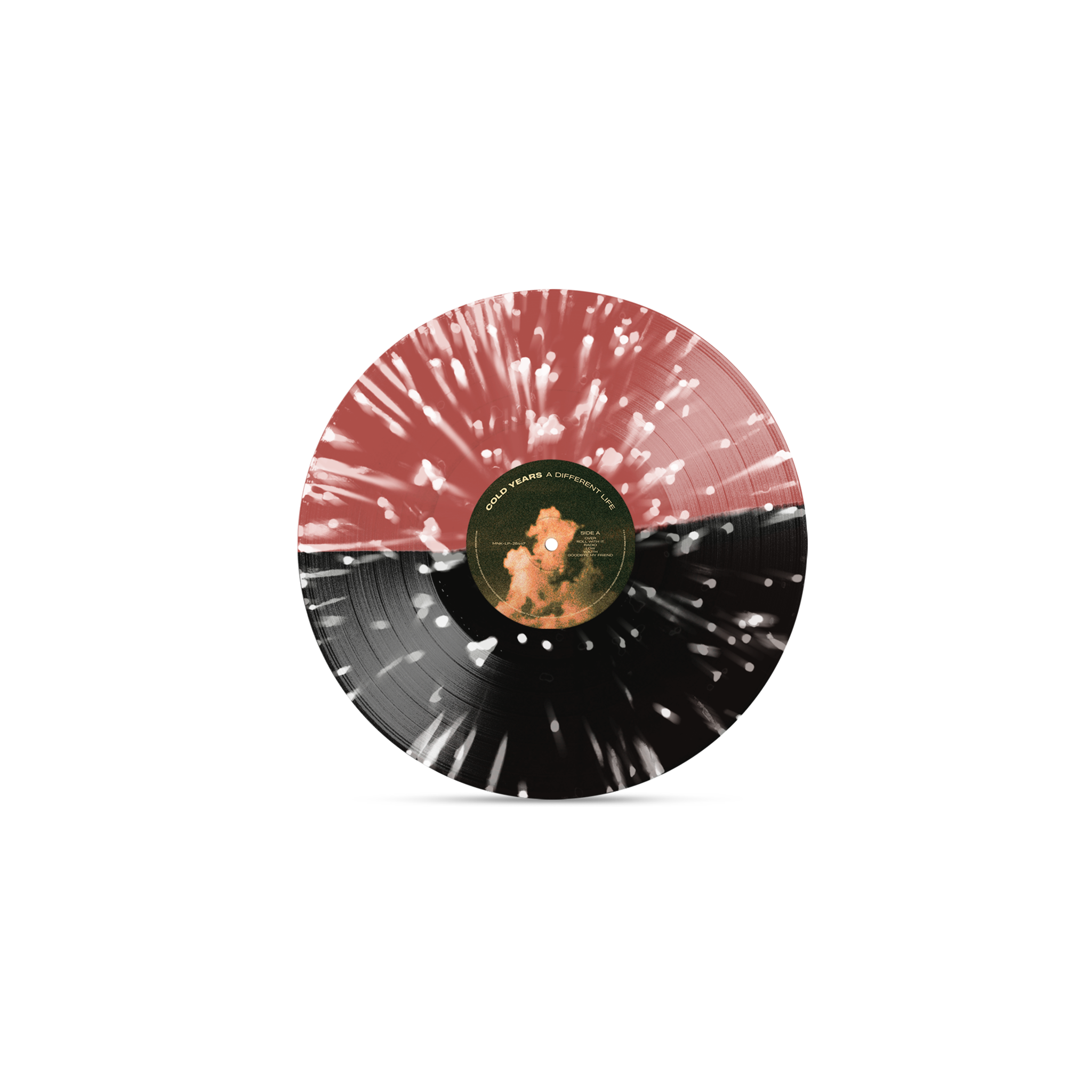 COLD YEARS 'A DIFFERENT LIFE' LP (Half Black, Half Blood Red w/ White Splatter Vinyl)