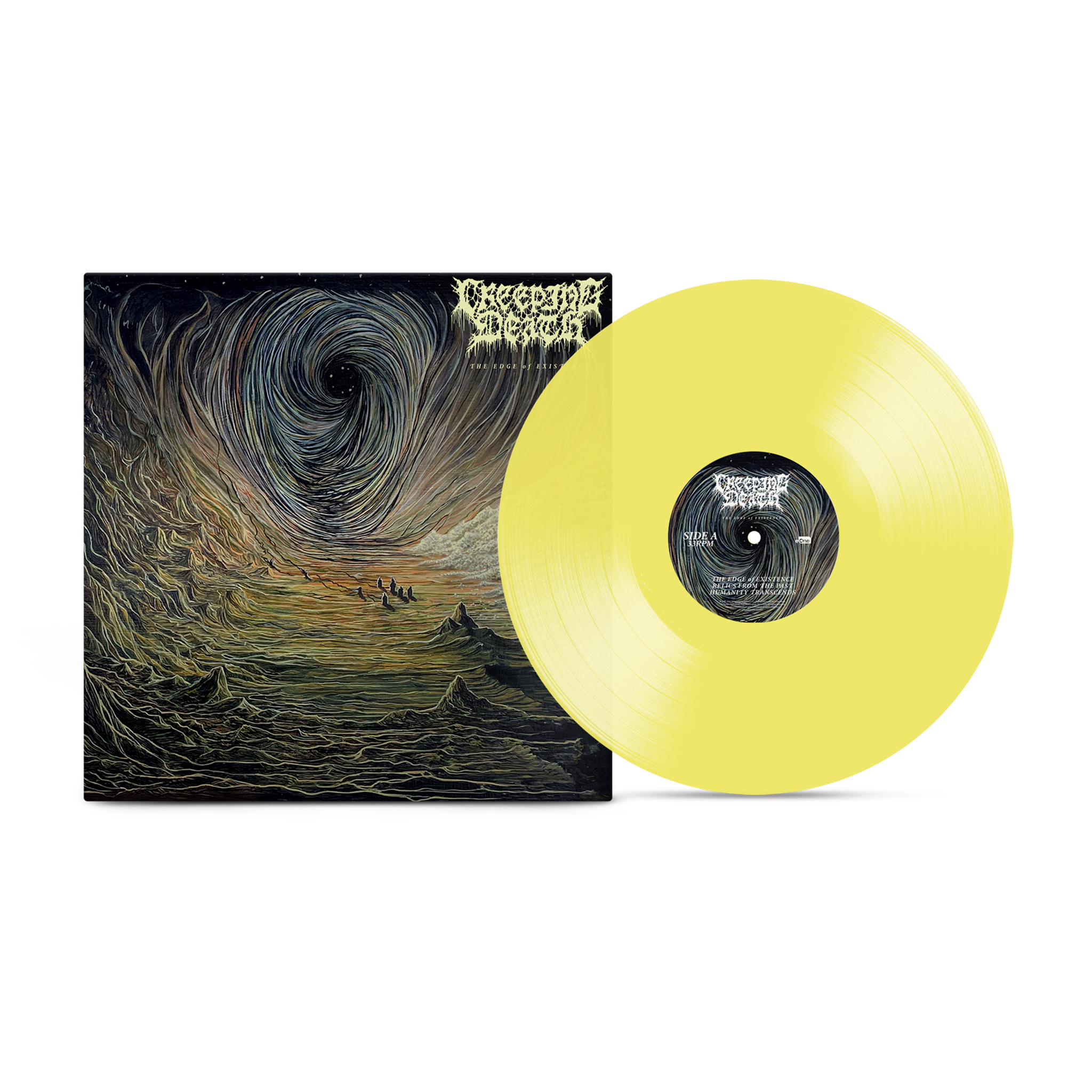 CREEPING DEATH 'THE EDGE OF EXISTENCE' LP (Clear Yellow Vinyl)