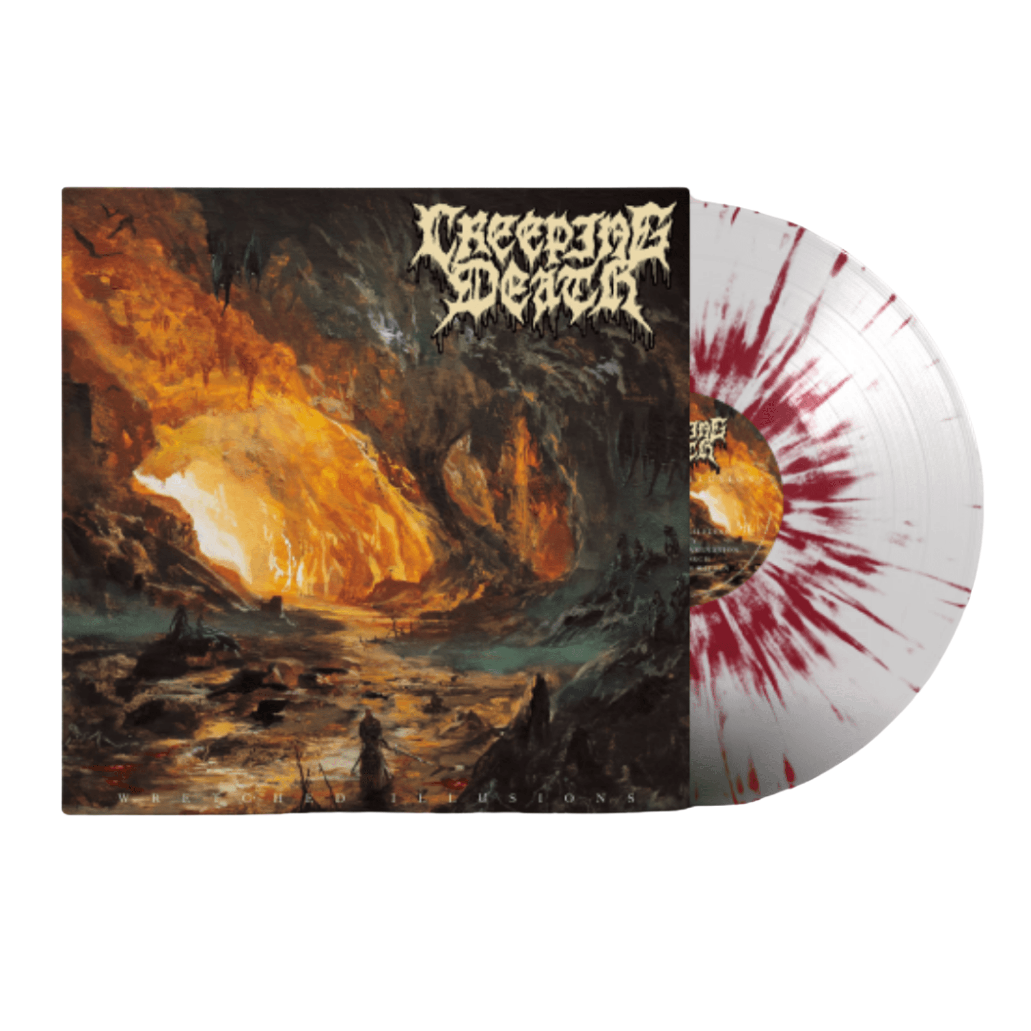 CREEPING DEATH 'WRETCHED ILLUSIONS' LP (Clear Blood Red Splatter Vinyl)