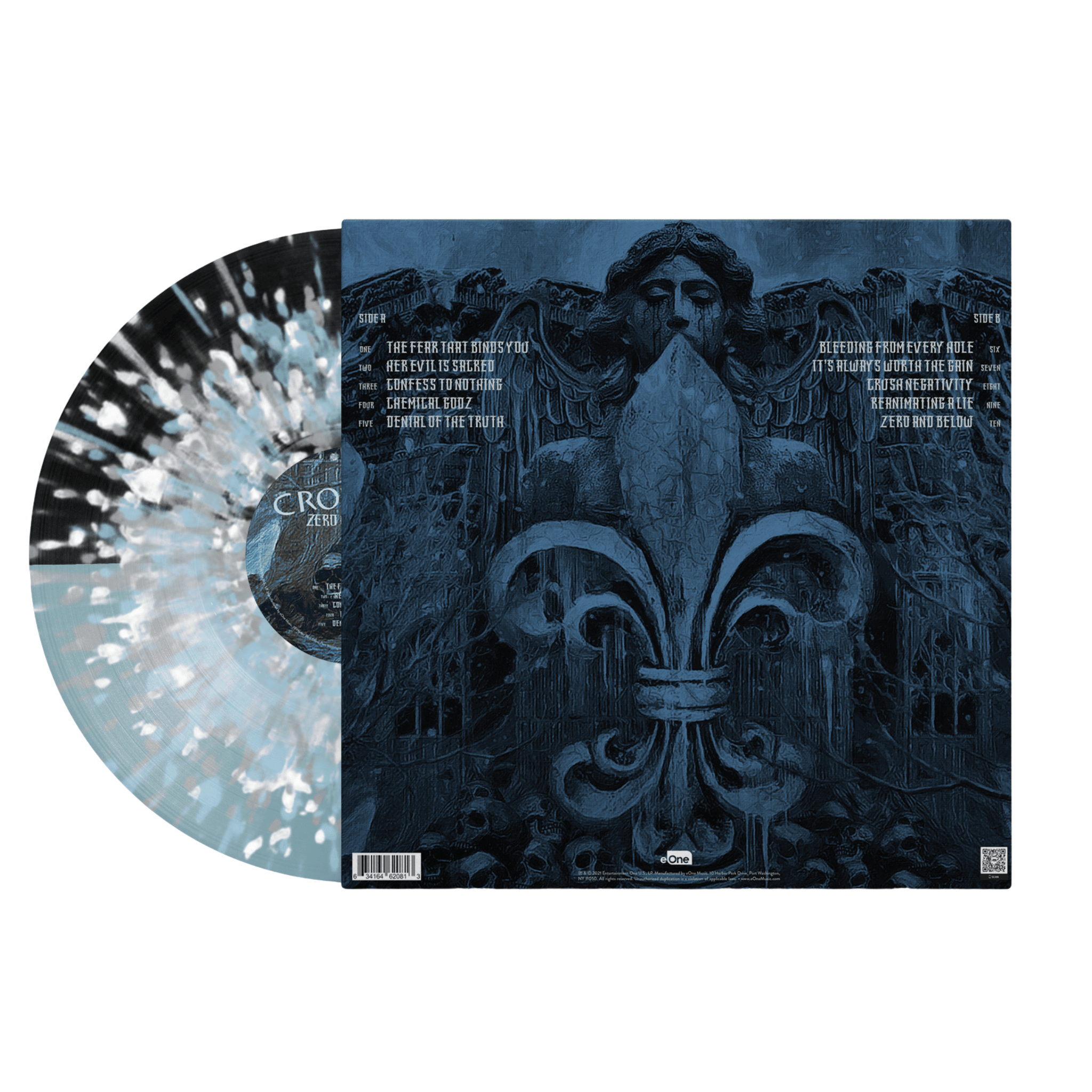 CROWBAR 'ZERO AND BELOW' LP (Half Black Half Blue w/ White, Blue, and Silver Splatter Vinyl)