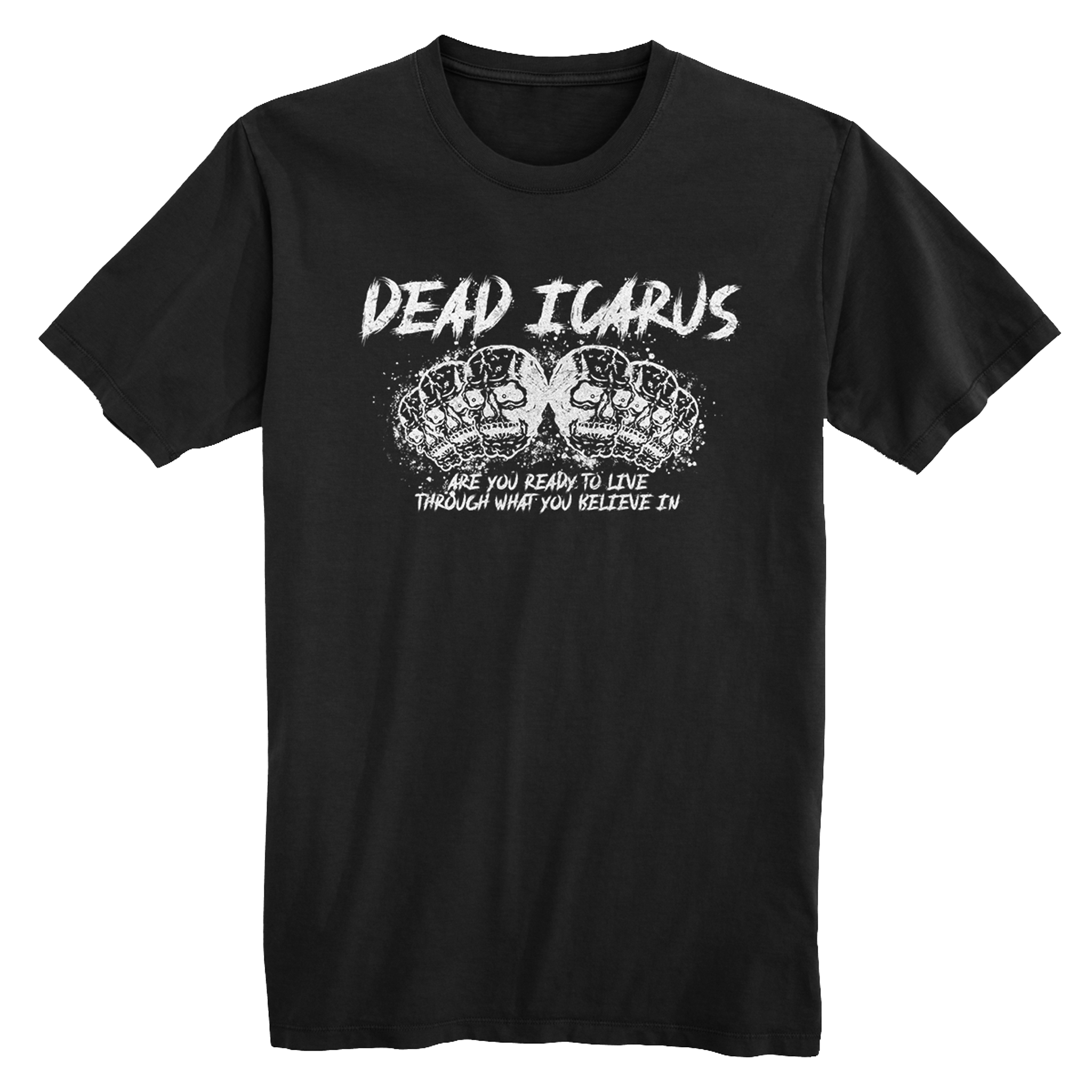 DEAD ICARUS READY TO LIVE BLACK T-SHIRT