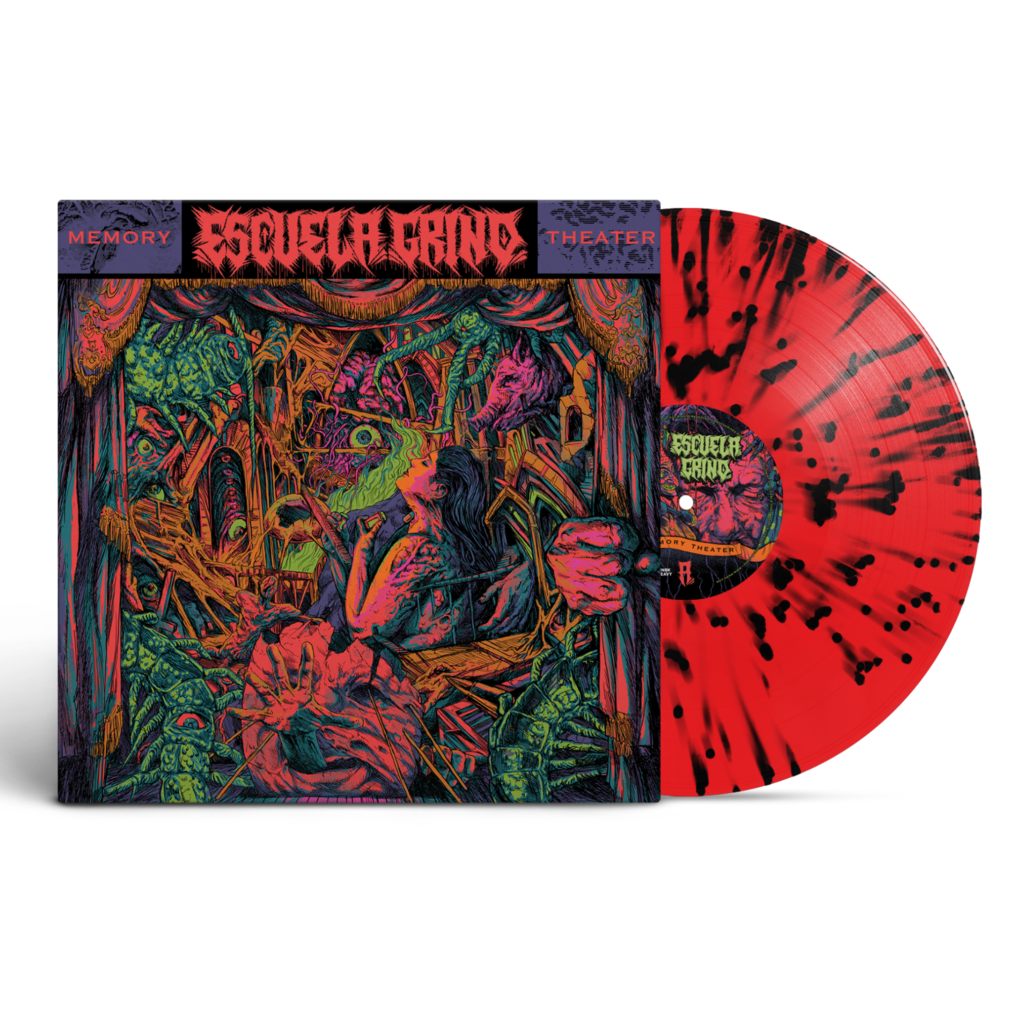 ESCUELA GRIND 'MEMORY THEATER' LP (Neon Coral w/ Splatter Vinyl)