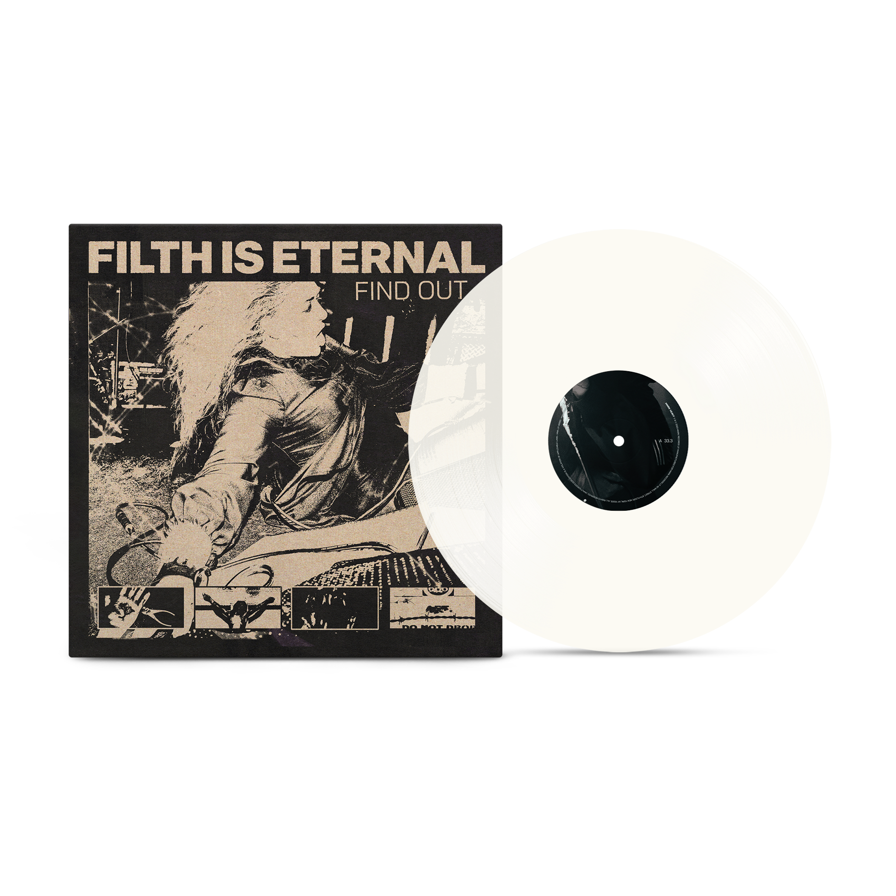 FILTH IS ETERNAL 'FIND OUT' LP (Milky Clear Vinyl)