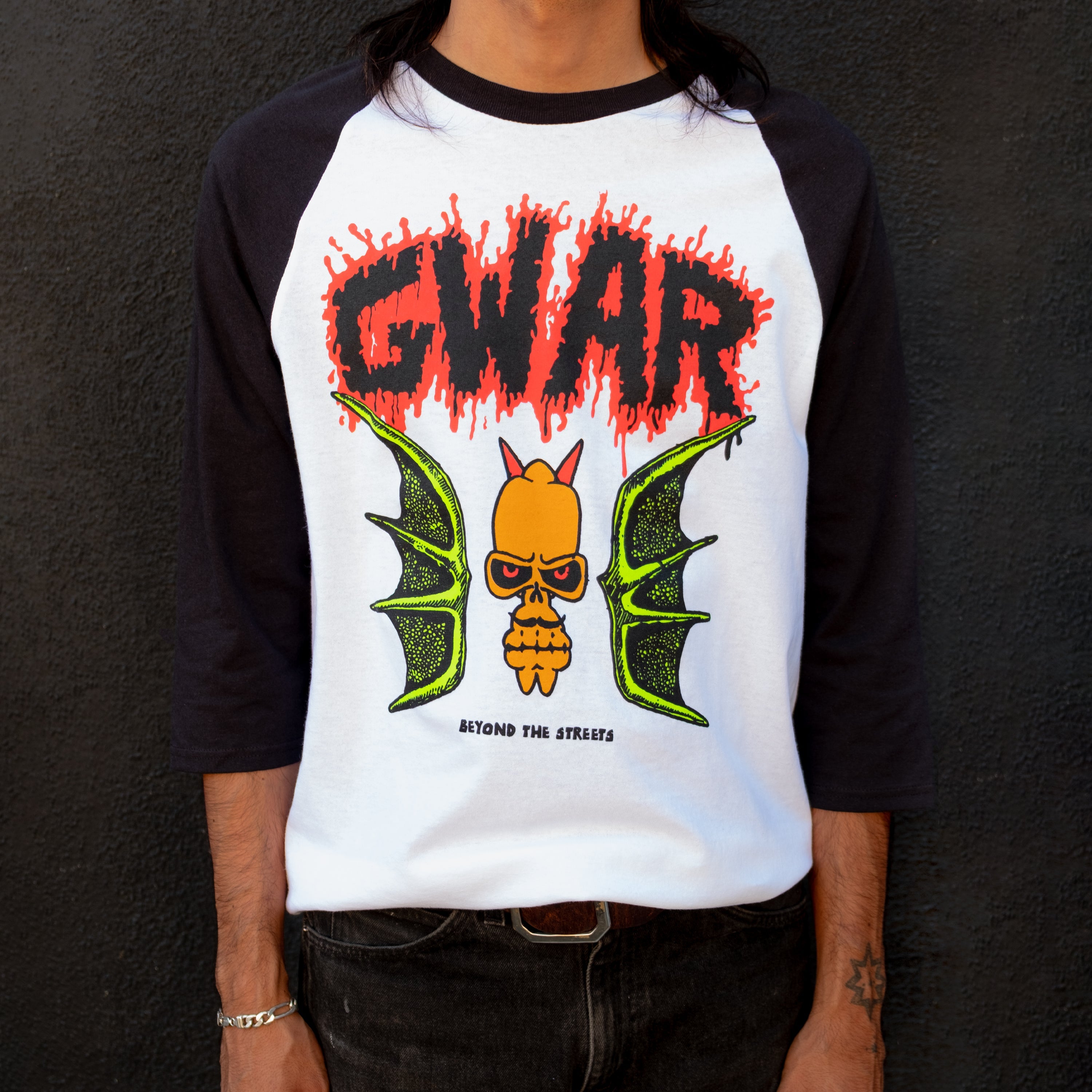 GWAR X BEYOND THE STREETS "GWAR FRENCHY 1987" RINGER RAGLAN T-SHIRT
