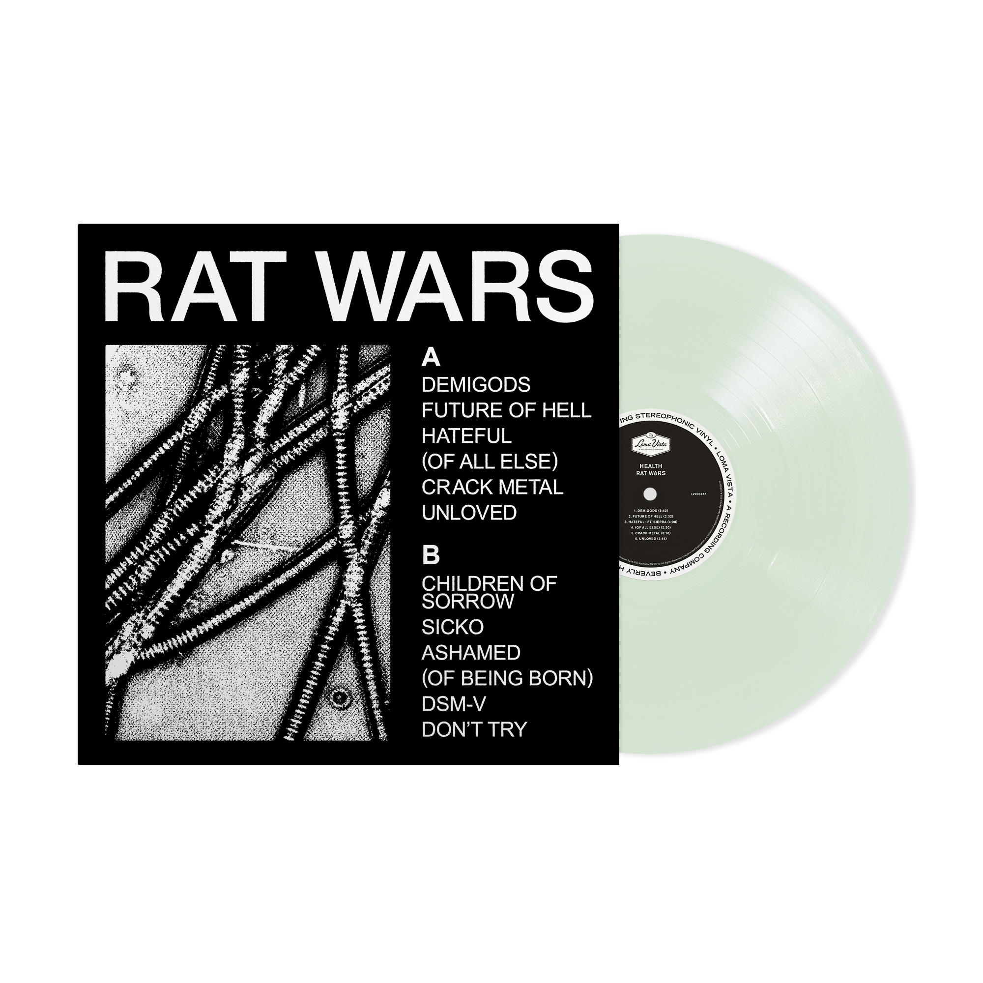 HEALTH ‘RAT WARS’ LP (Limited Edition – Only 500 made, Coke Bottle Clear Vinyl)