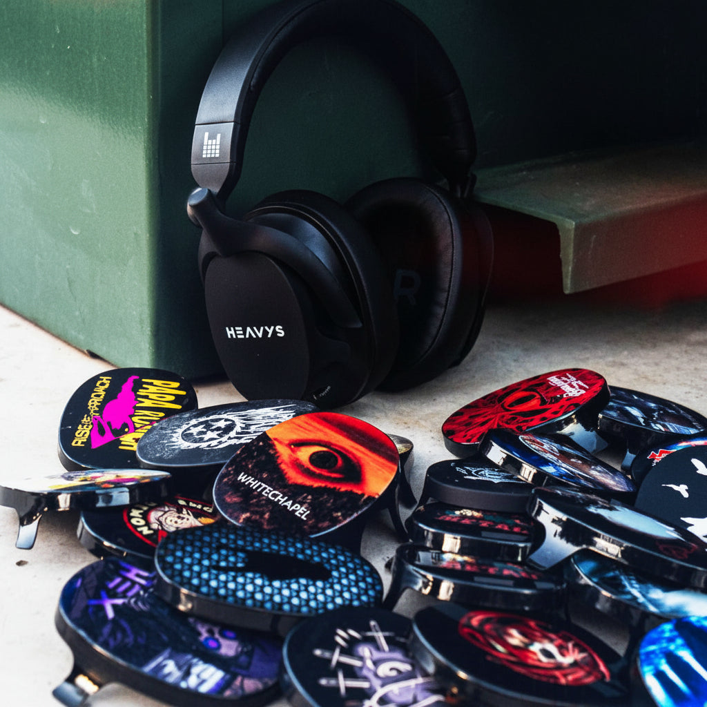HEAVYS H1H HEADPHONES + PREMIUM SILVER-COATED CABLE + BONUS TRAVEL CAS