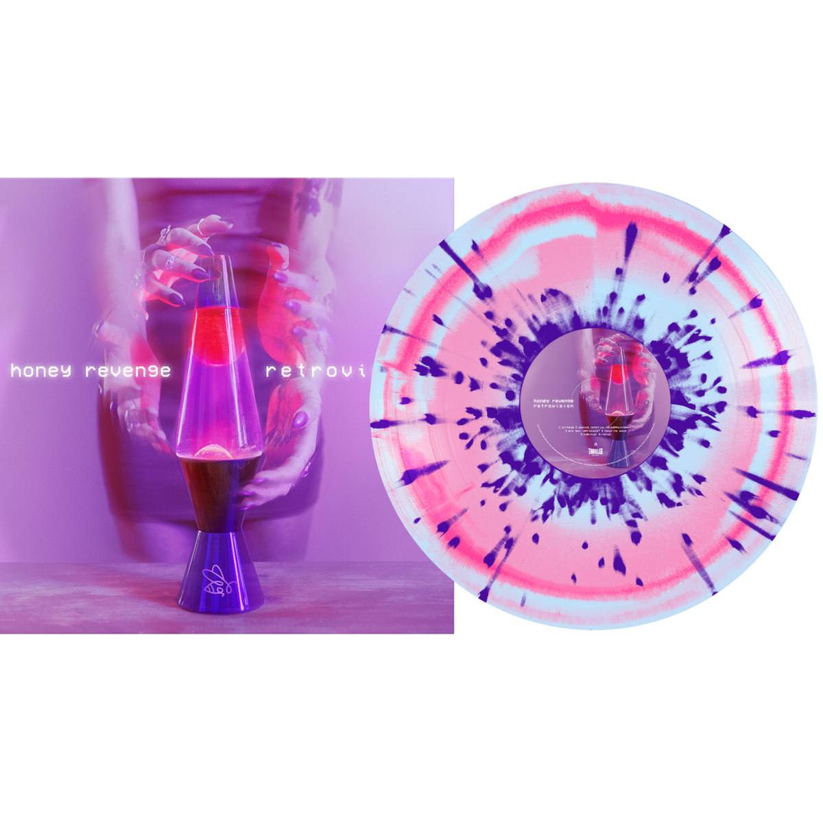 HONEY REVENGE ‘RETROVISION’ LP (Limited Edition – Only 400 Made, Cotton Candy Splatter Vinyl)