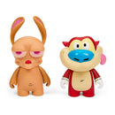 REN & STIMPY 3" VINYL KIDROBOT FIGURE SET