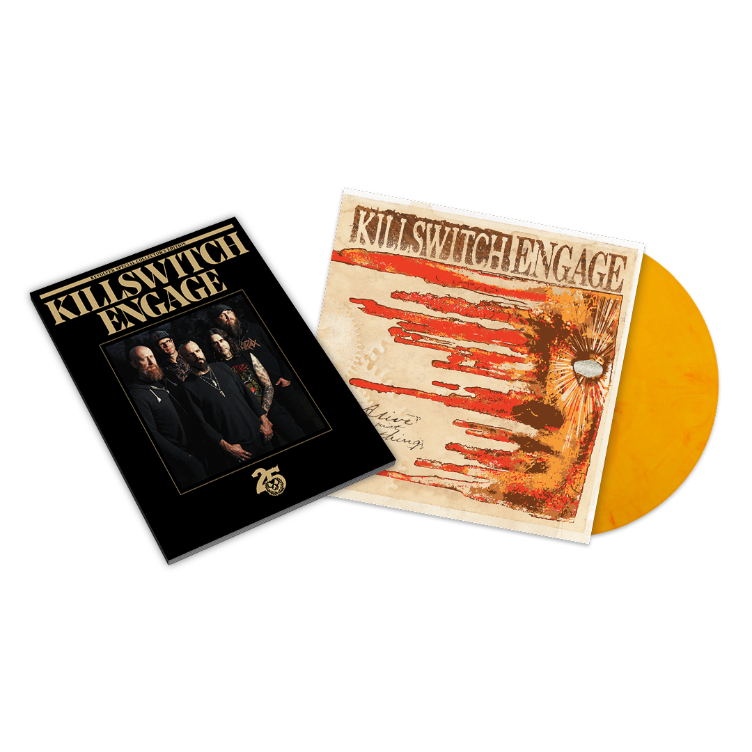 KILLSWITCH ENGAGE ‘ALIVE OR JUST BREATHING’ LP (Limited Edition – Only 500 Made, Yellow Flame Vinyl) + "BAND COVER" SPECIAL COLLECTOR'S EDITION DELUXE MAGAZINE