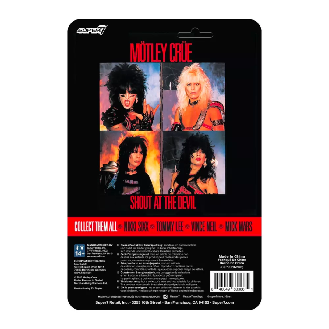 MOTLEY CRUE MICK MARS (SHOUT AT THE DEVIL) REACTION FIGURE WAVE 01