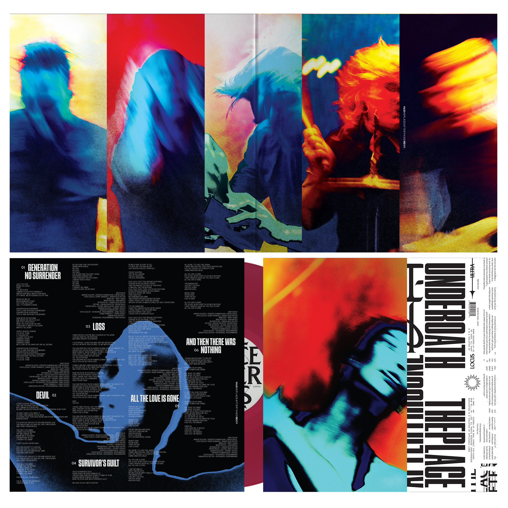 UNDEROATH 'THE PLACE AFTER THIS ONE' LP (Ruby Vinyl)