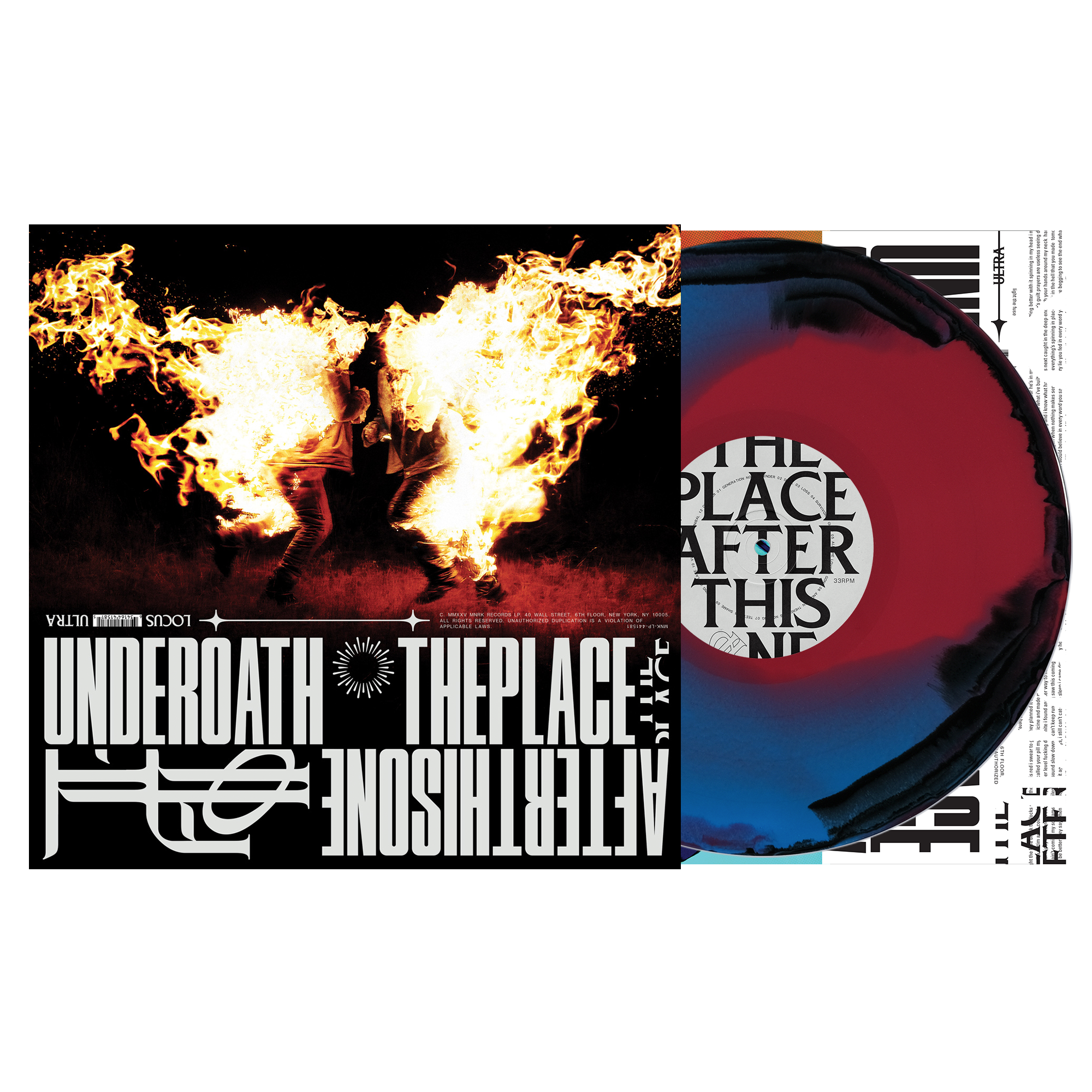 UNDEROATH 'THE PLACE AFTER THIS ONE' LP (Black + Blue Red Swirl Vinyl)