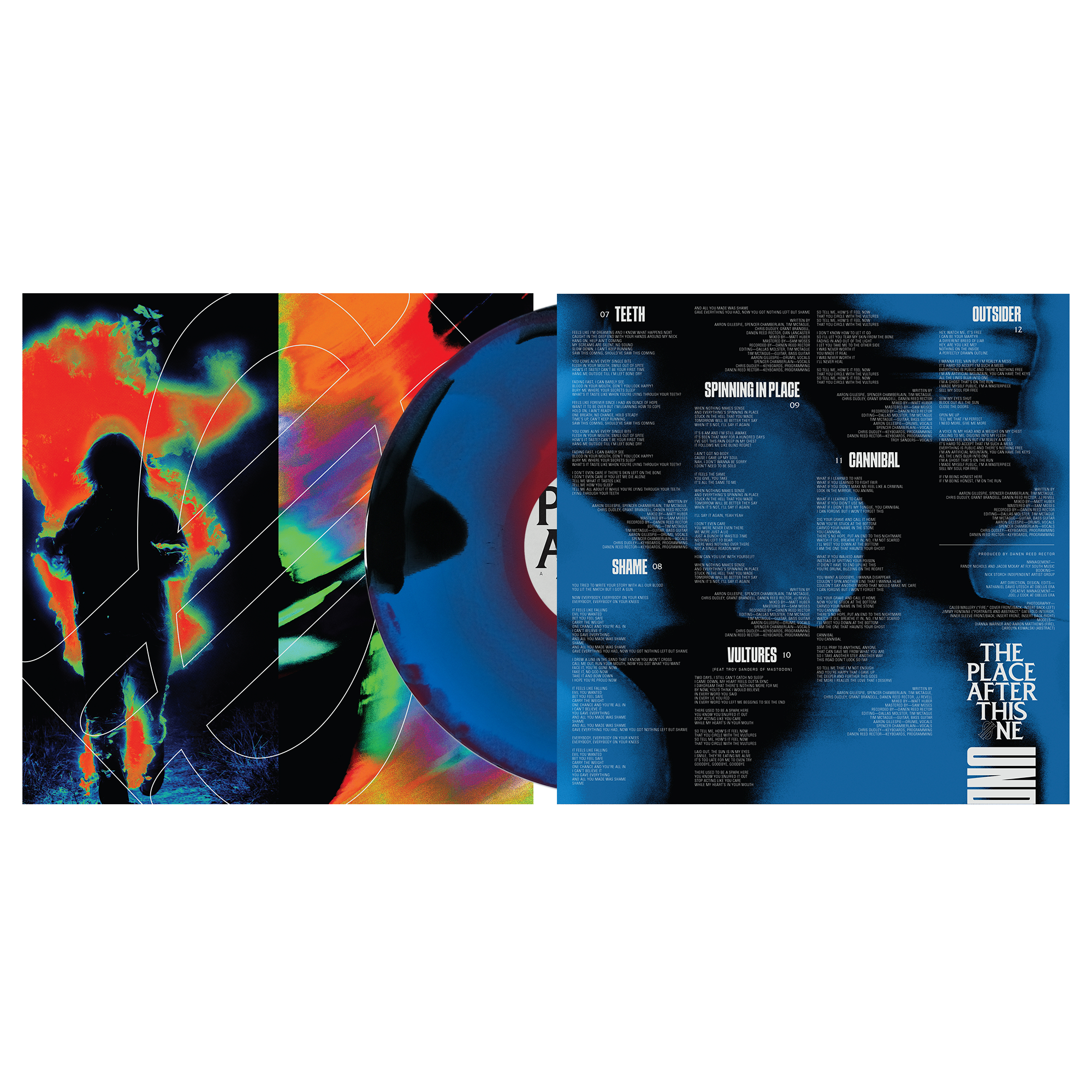 UNDEROATH 'THE PLACE AFTER THIS ONE' LP (Black + Blue Red Swirl Vinyl)