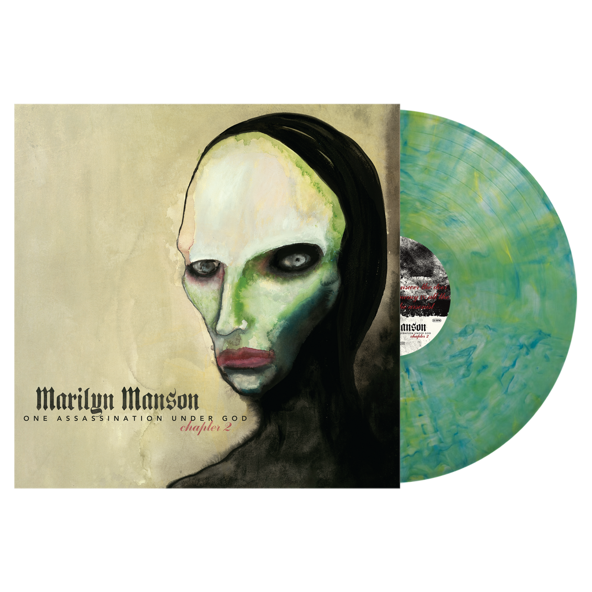 MARILYN MANSON'ONE ASSASSINATION UNDER GOD - CHAPTER 2' LP (Green & Blue Marble Vinyl)