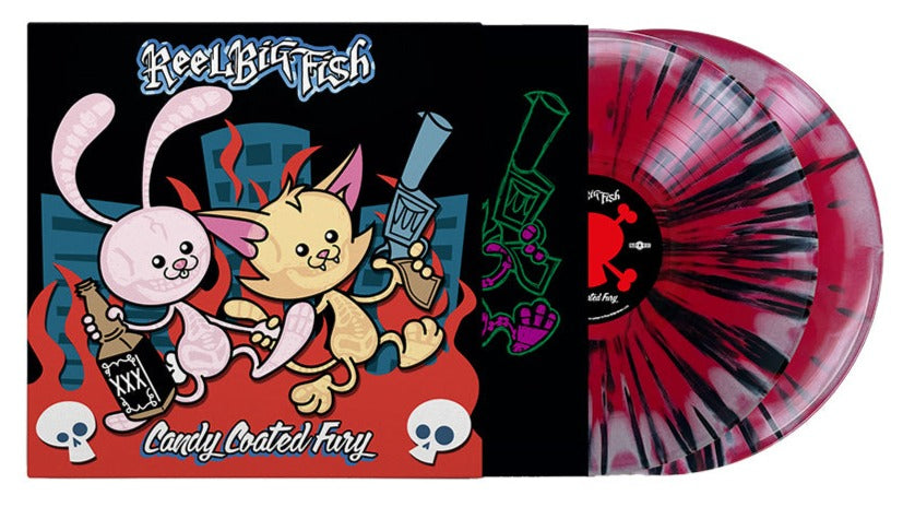 REEL BIG FISH 'CANDY COATED FURY' 2LP (Limited Edition – Only 200 Made, Red & Grey Swirl w/ Black Splatter Vinyl)