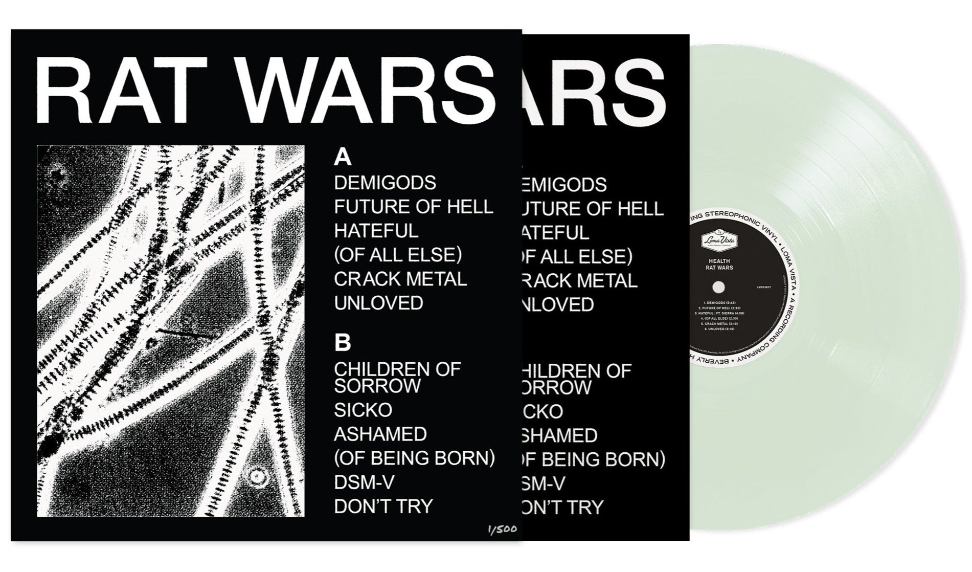 HEALTH ‘RAT WARS’ LP (Limited Edition – Only 500 made, Coke Bottle Clear Vinyl)