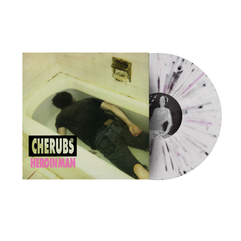 CHERUBS ‘HEROIN MAN’ LP (Limited Edition – Only 200 Made, Ultra Clear w/ Black Marble & Neon Magenta Splatter Vinyl)