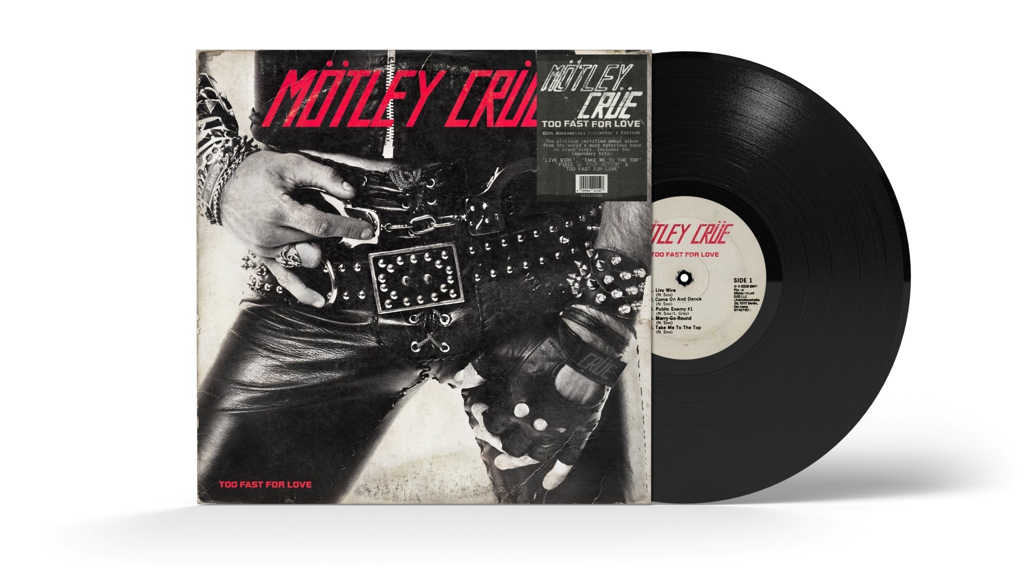 MOTLEY CRUE ‘TOO FAST FOR LOVE’ 45TH ANNIVERSARY LP