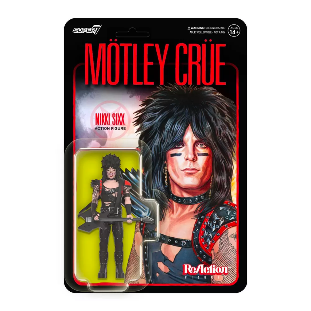 MOTLEY CRUE NIKKI SIXX (SHOUT AT THE DEVIL) REACTION FIGURE WAVE 01