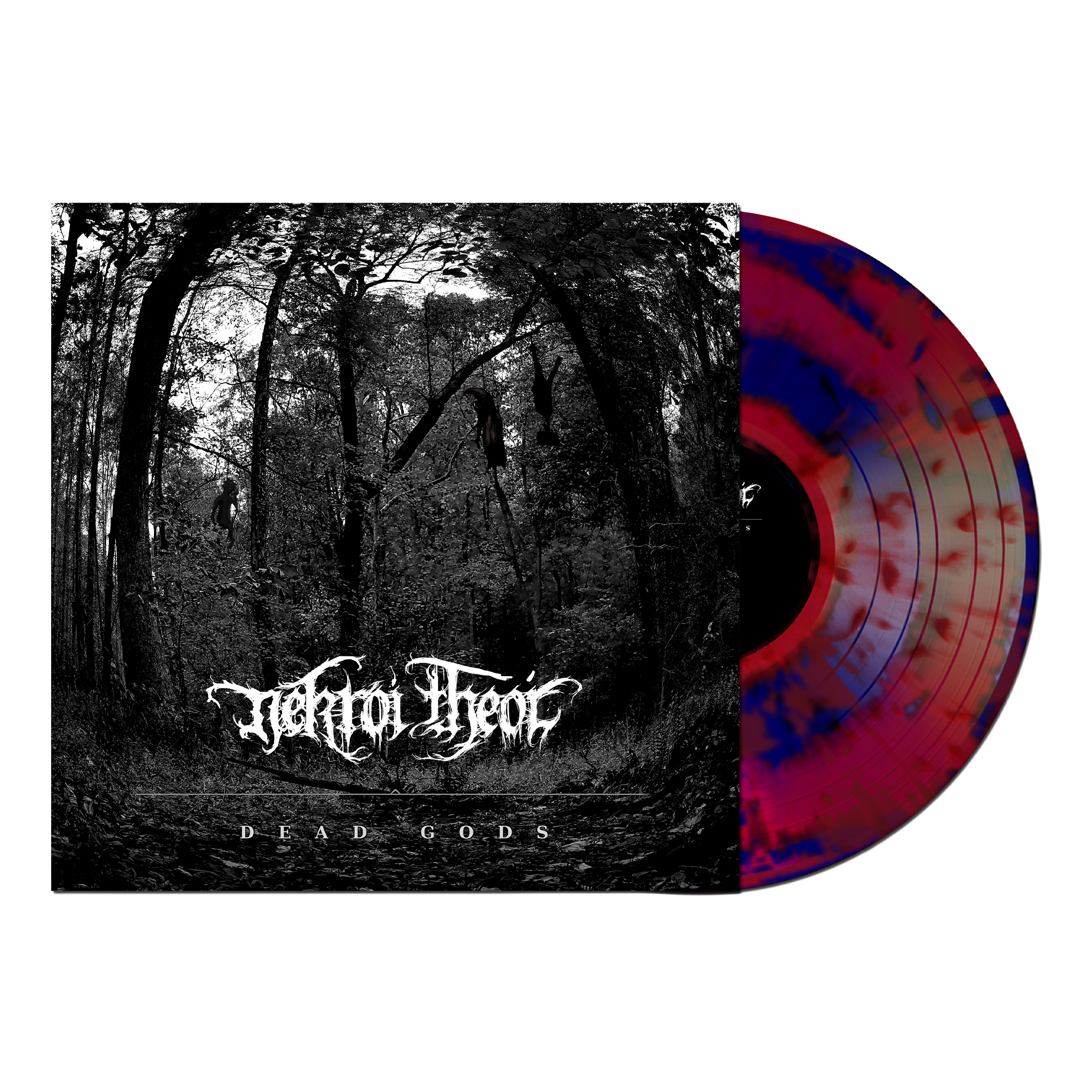 NEKROÍ THEOÍ 'DEAD GODS' LP (Navy Blue w/ Dark Red Splatter Vinyl)