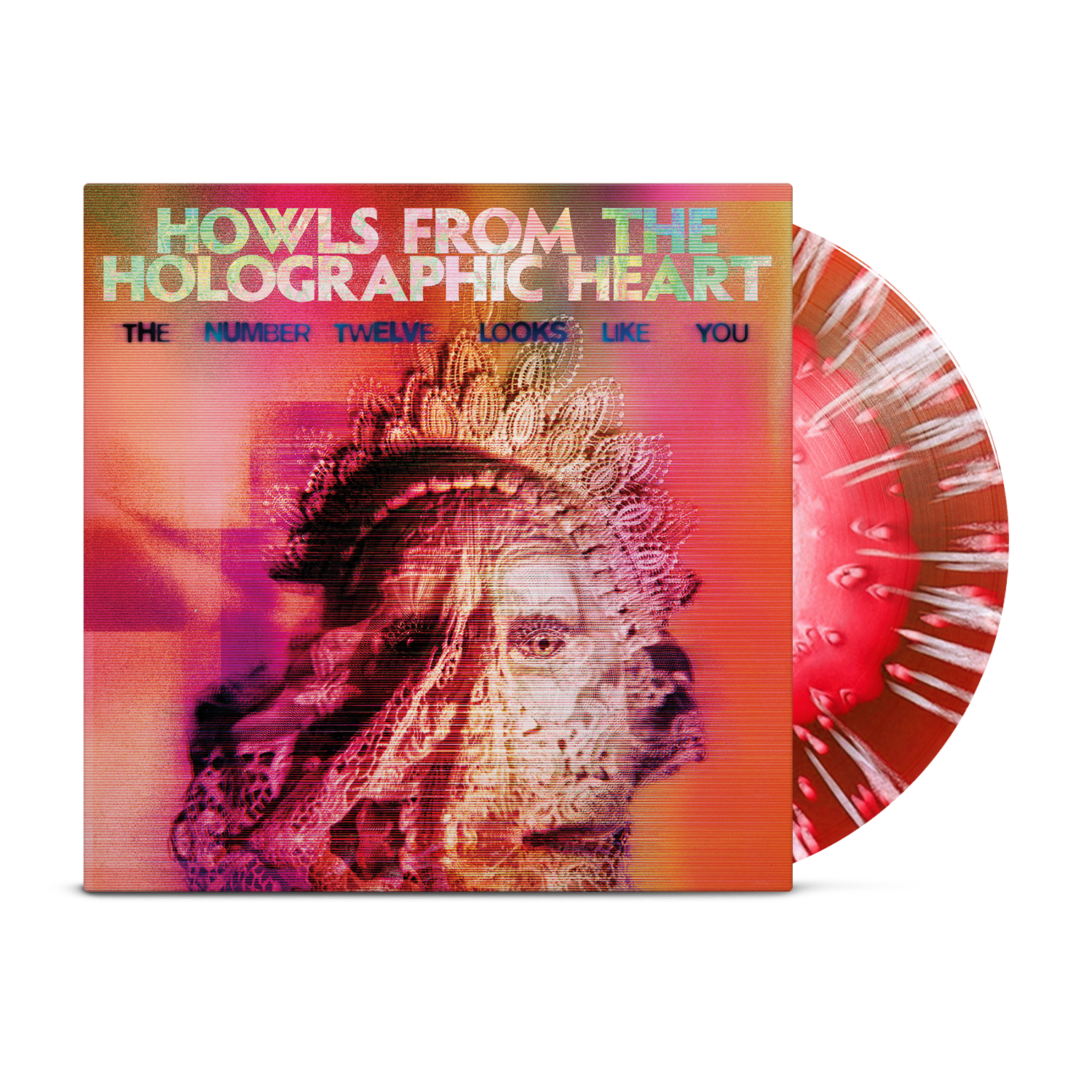 THE NUMBER TWELVE LOOKS LIKE YOU ‘HOWLS FROM THE HOLOGRAPHIC HEART’ LP (Exclusive – Limited to 100, Maroon/Pink Color in Color w/ White Splatter Vinyl)