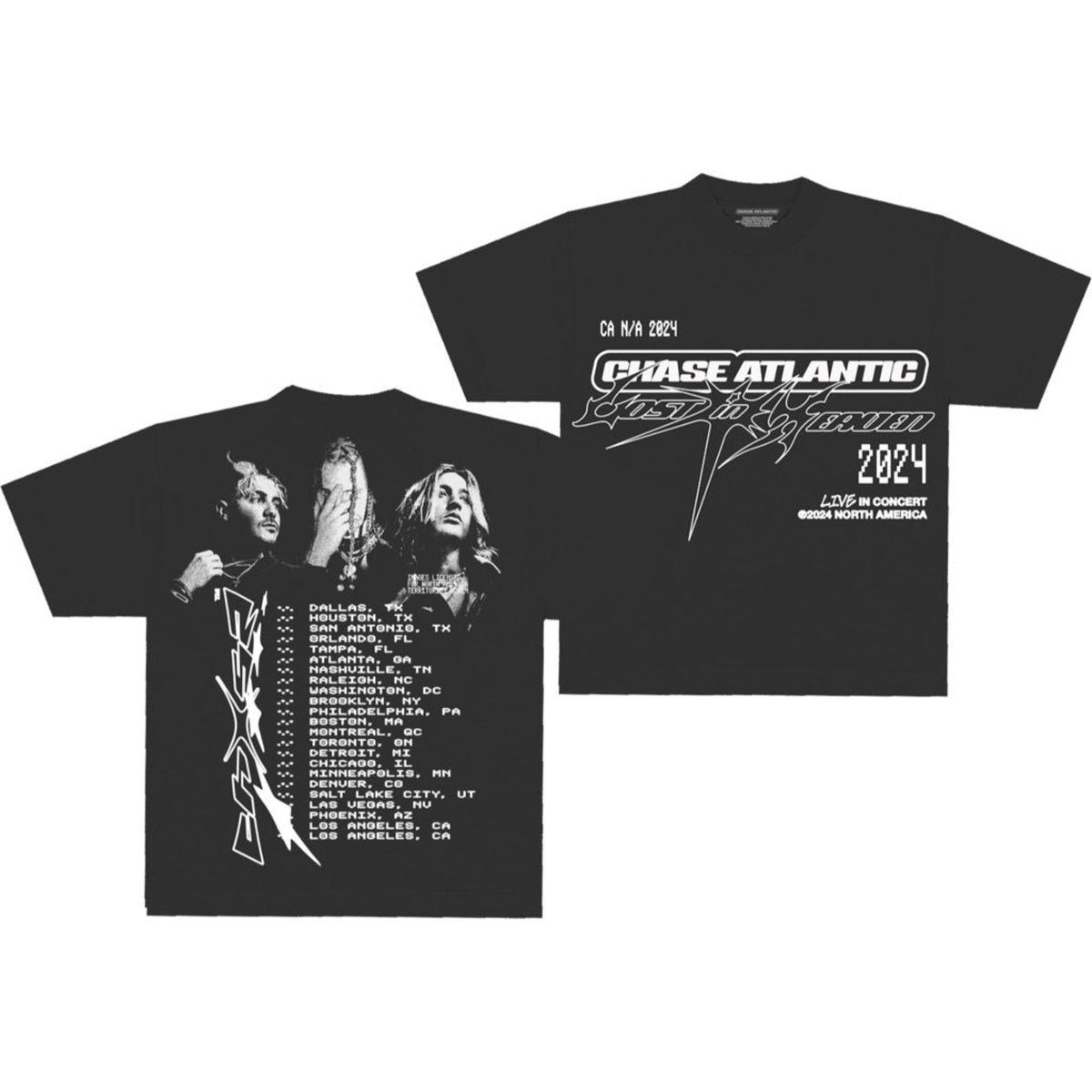CHASE ATLANTIC 'LOST IN HEAVEN DATEBACK' T-SHIRT