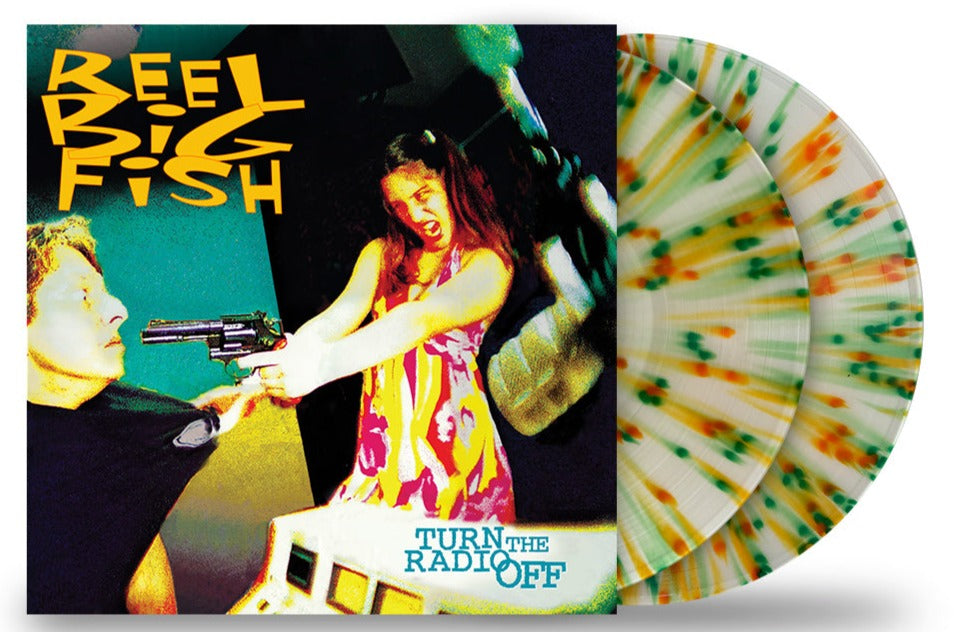 REEL BIG FISH 'TURN OFF THE RADIO' 2LP (Limited Edition – Only 500 Made, Milky Clear w/ Green & Orange Splatter Vinyl)