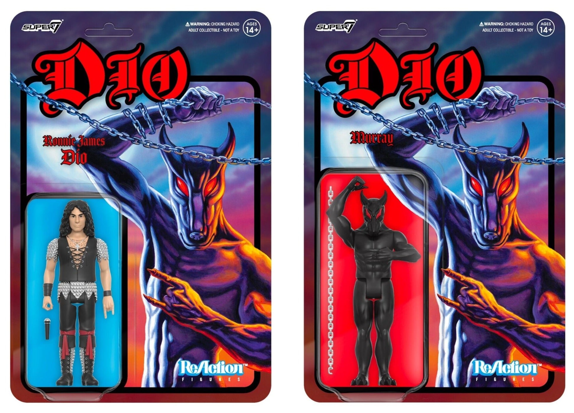 RONNIE JAMES DIO AND MURRAY WAVE 1 REACTION FIGURE SET