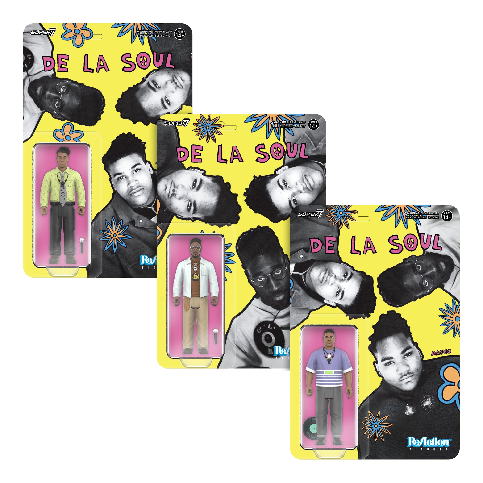DE LA SOUL (ME, MYSELF & I) REACTION FIGURE WAVE 1 - 3-PACK