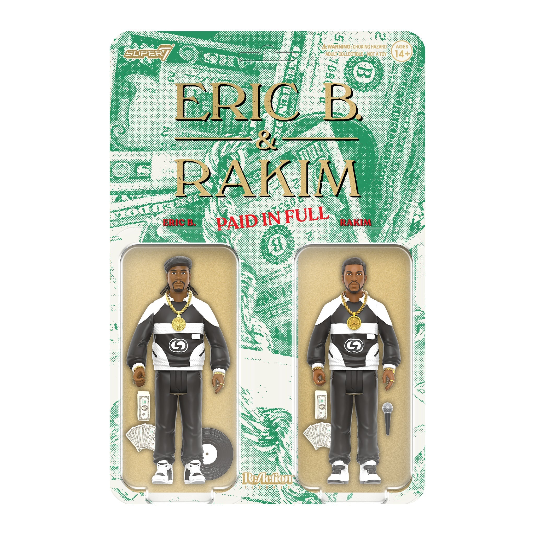 ERIC B. & RAKIM REACTION FIGURES - PAID IN FULL 2 PACK