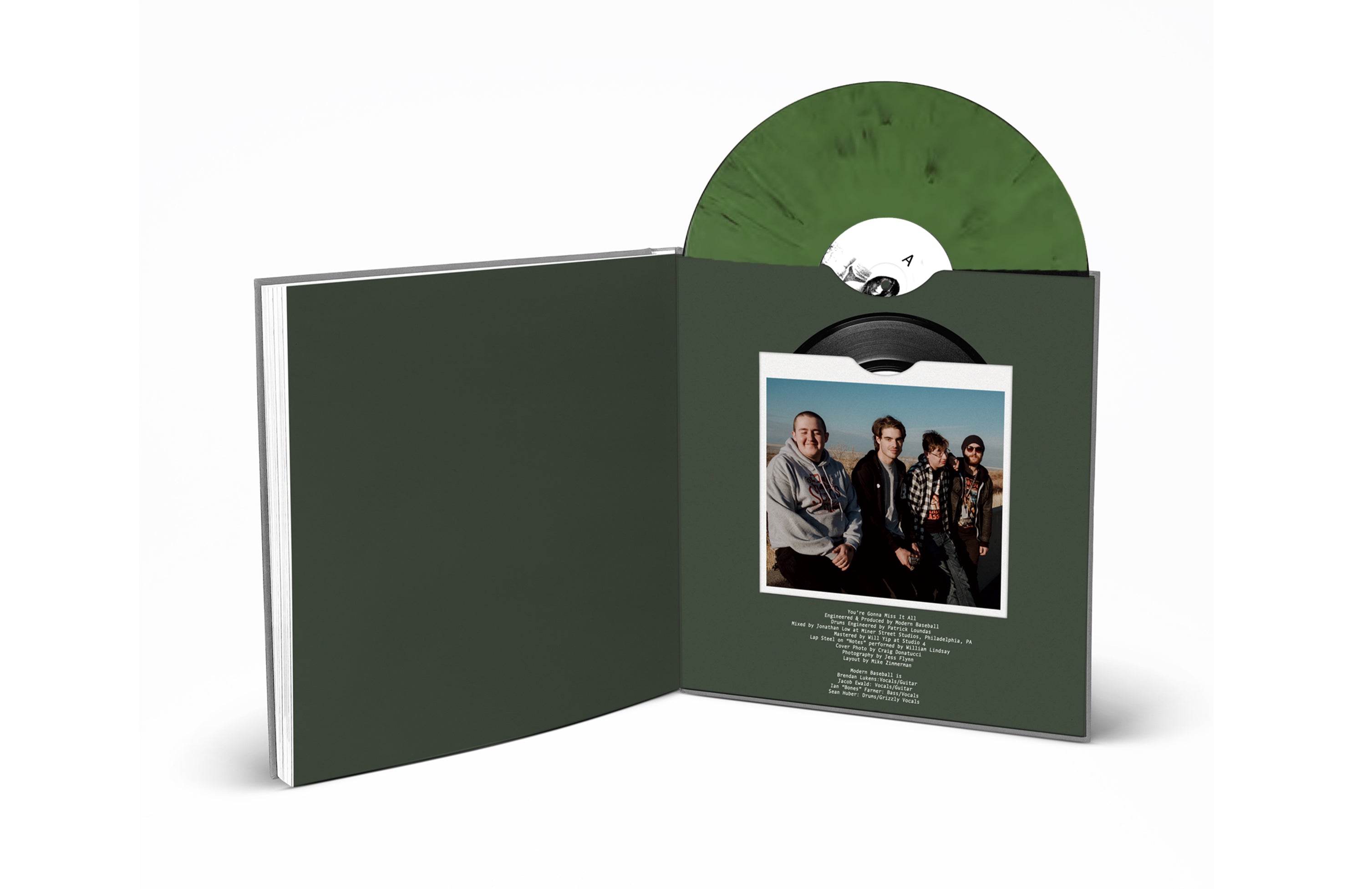 MODERN BASEBALL 'YOU'RE GONNA MISS IT ALL' LP + 7" (Deluxe, Anniversary Edition, Jade Green Swirl Vinyl)