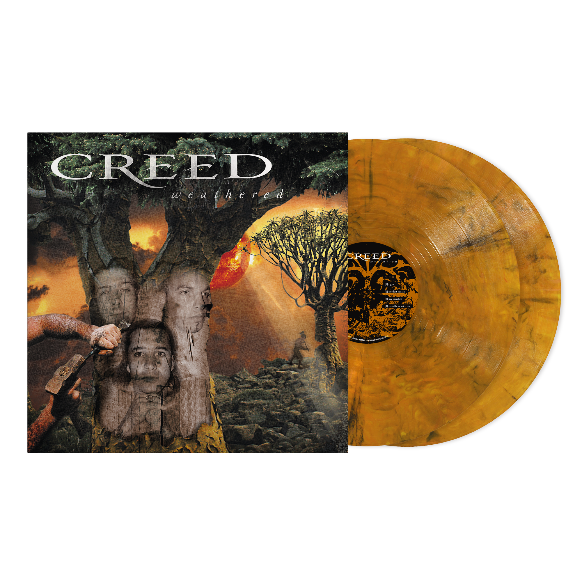 CREED ‘WEATHERED’ 25TH ANNIVERSARY 2LP (Exclusive – Limited to 500, Tigers Eye Vinyl)