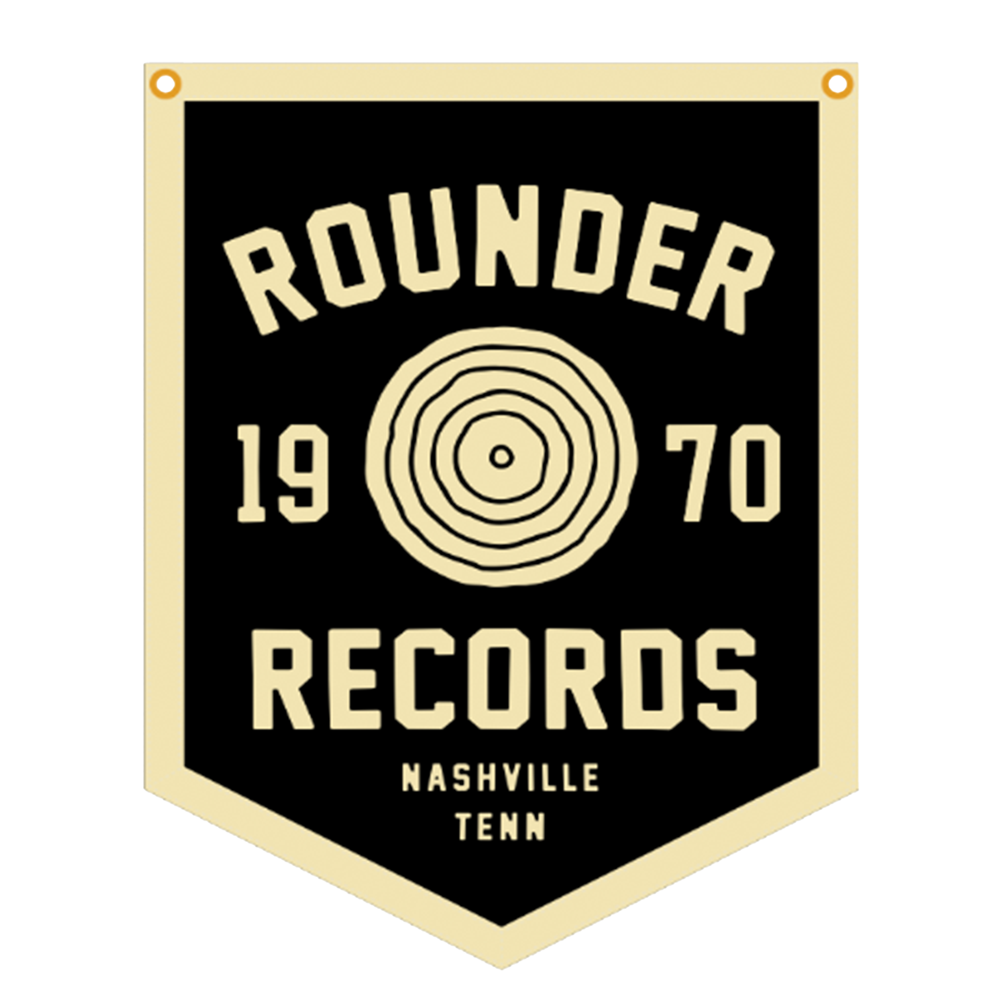 ROUNDER RECORDS 1970S CAMP FLAG - OXFORD PENNANT