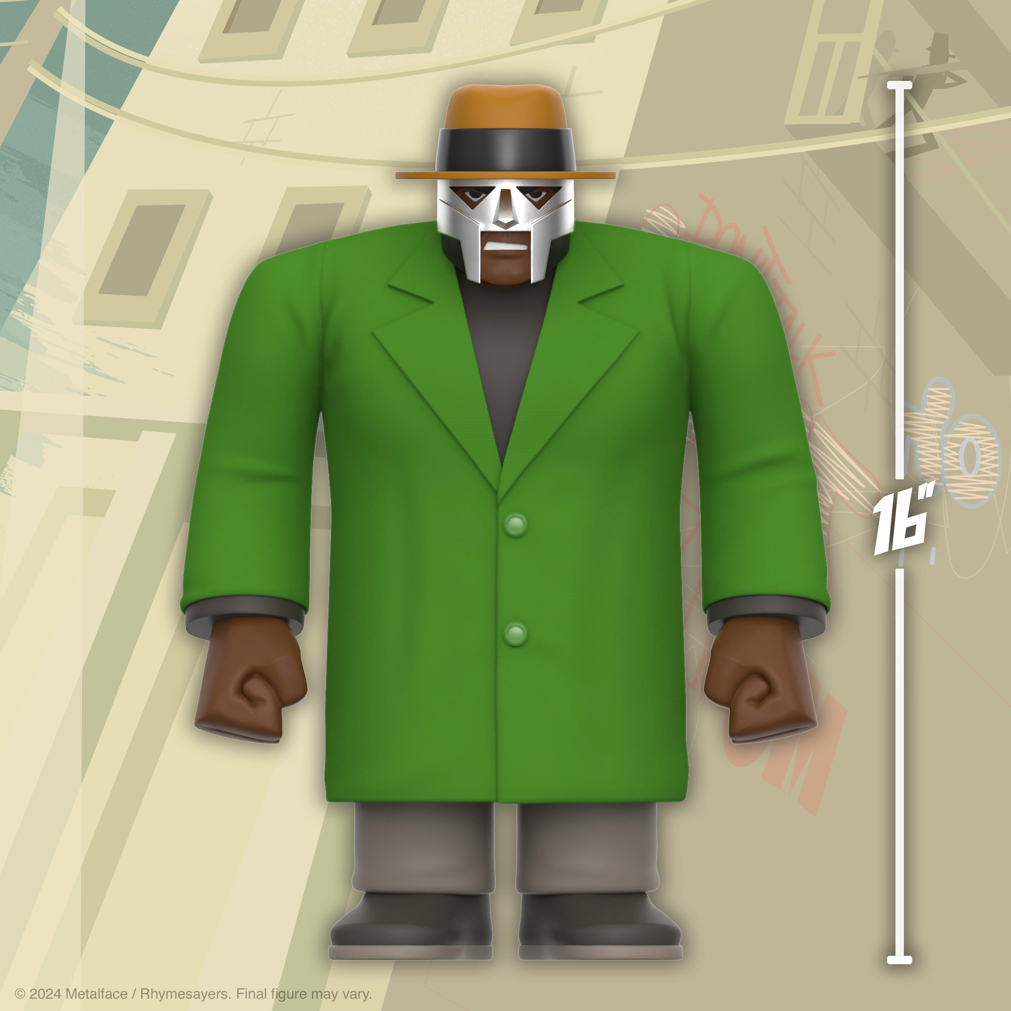 鉄火面　MF DOOM　Madvillain MF DOOM X MADLIB: MADVILLAIN 'ALL CAPS' SUPERSIZE REACTION FIGURE