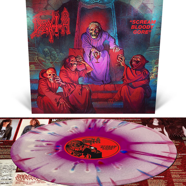 DEATH 'SCREAM BLOODY GORE' LP (Violet, White, Red Splatter Vinyl)