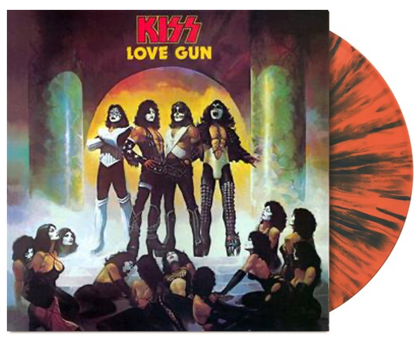 KISS 'LOVE GUN' LP (Tangerine/Aqua Splatter Vinyl)