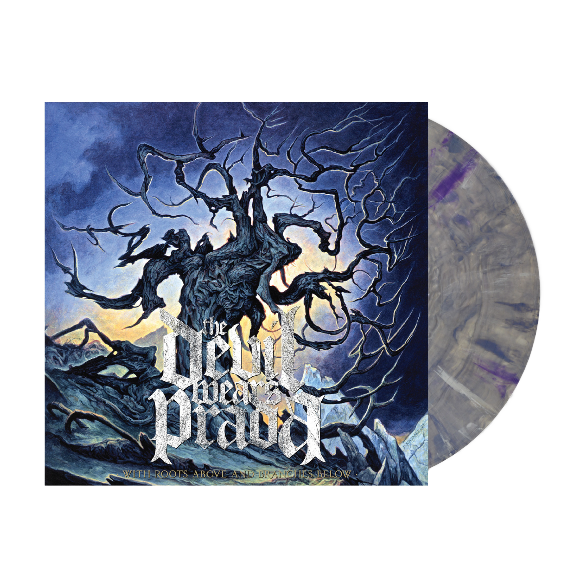 THE DEVIL WEARS PRADA ‘WITH ROOTS ABOVE AND BRANCHES BELOW’ LP (Exclusive – Limited to 300, Silver & Purple "Decepticons" Vinyl)