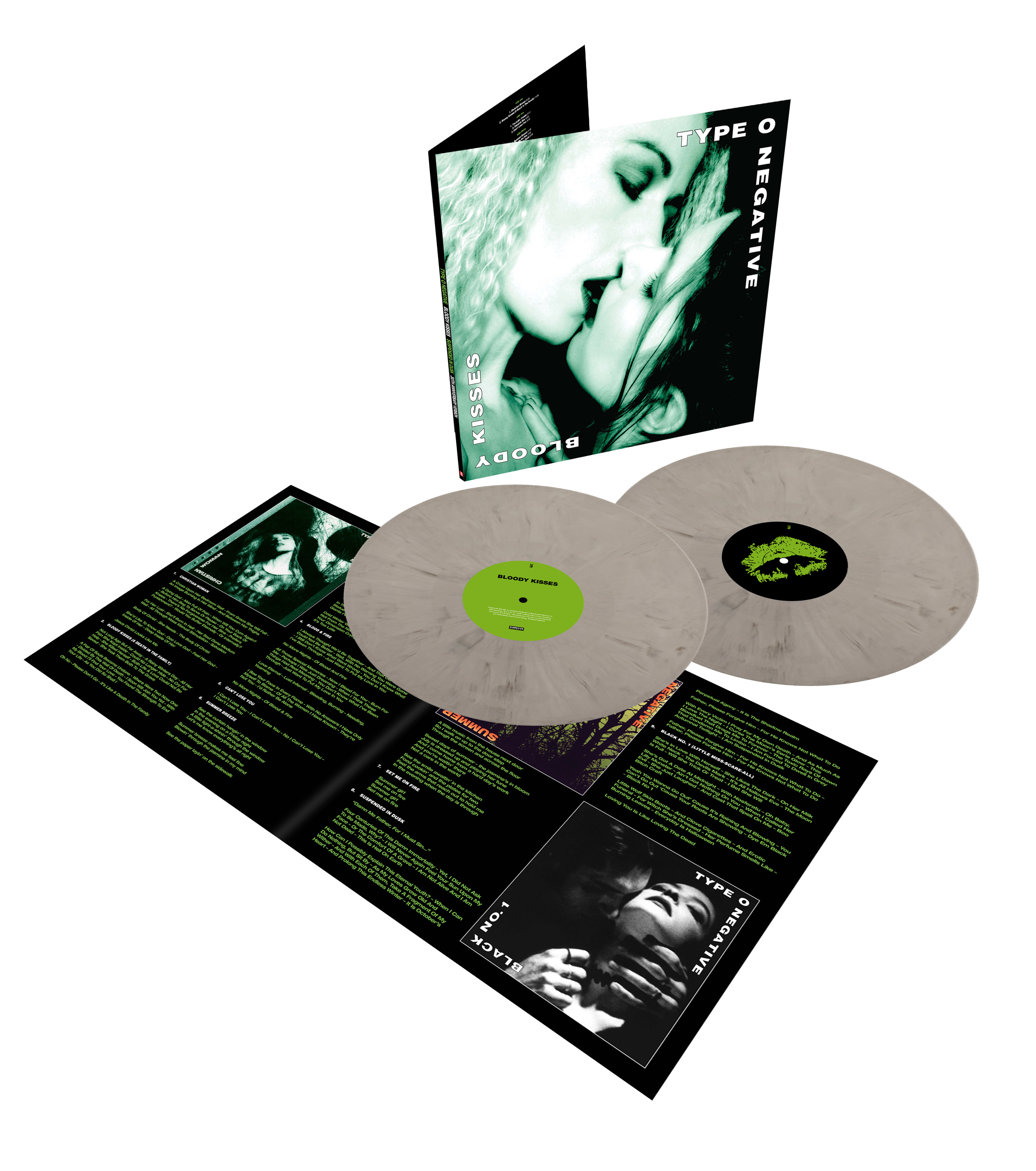 TYPE O NEGATIVE ‘BLOODY KISSES: SUSPENDED IN DUSK’ 2LP (Limited Edition – Only 1000 made, Gray Slime Vinyl)