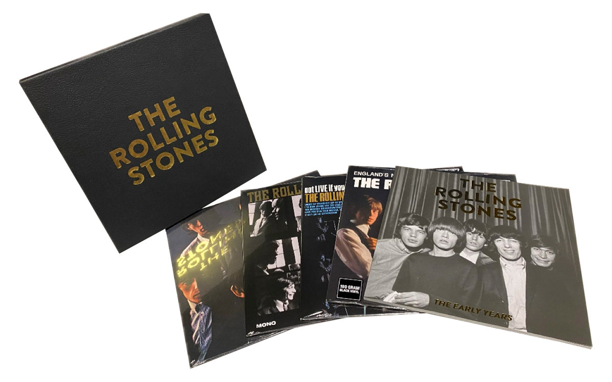 THE ROLLING STONES x GOLDMINE "EARLY YEARS" SPECIAL COLLECTOR’S EDITION SOFTCOVER BOOK w/4 LPS IN HEAVY DUTY NUMBERED BOX (Limited Edition – Only 300 Box Sets Made)