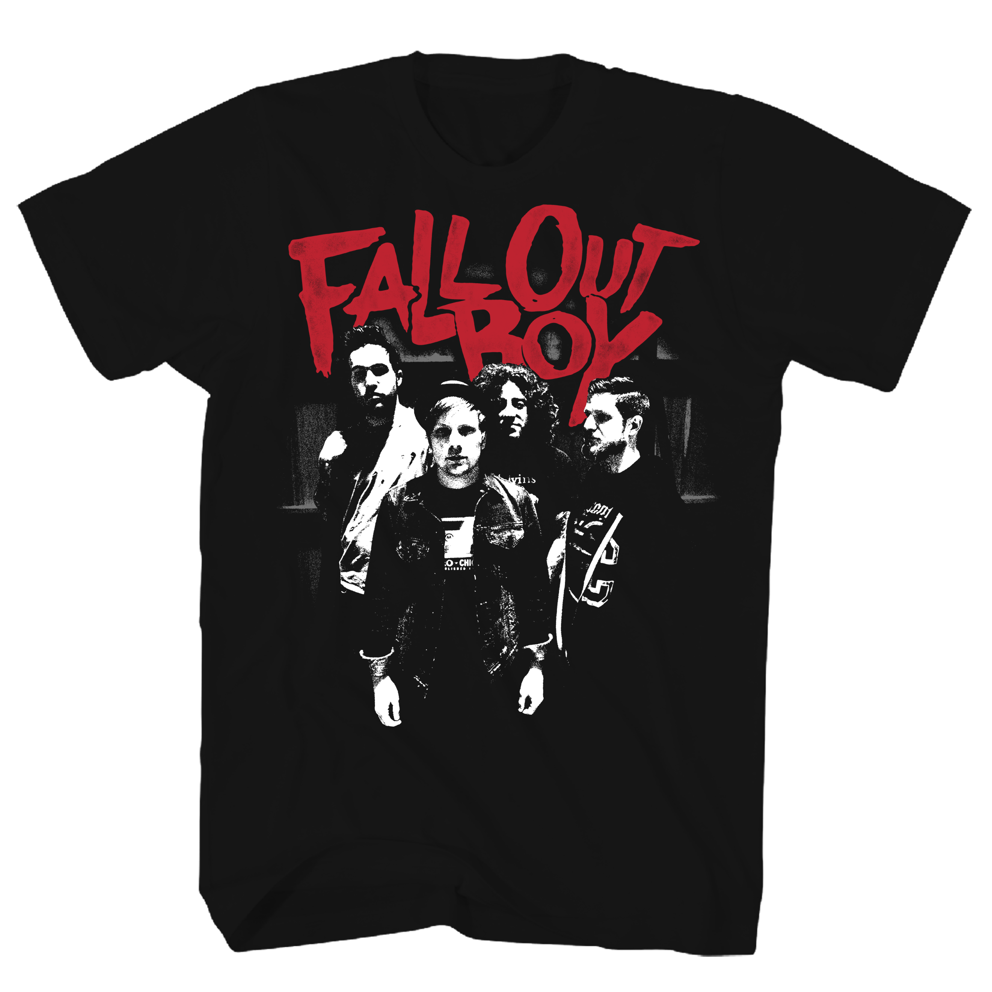 FALL OUT BOY PUNK SCRATCH BLACK T-SHIRT